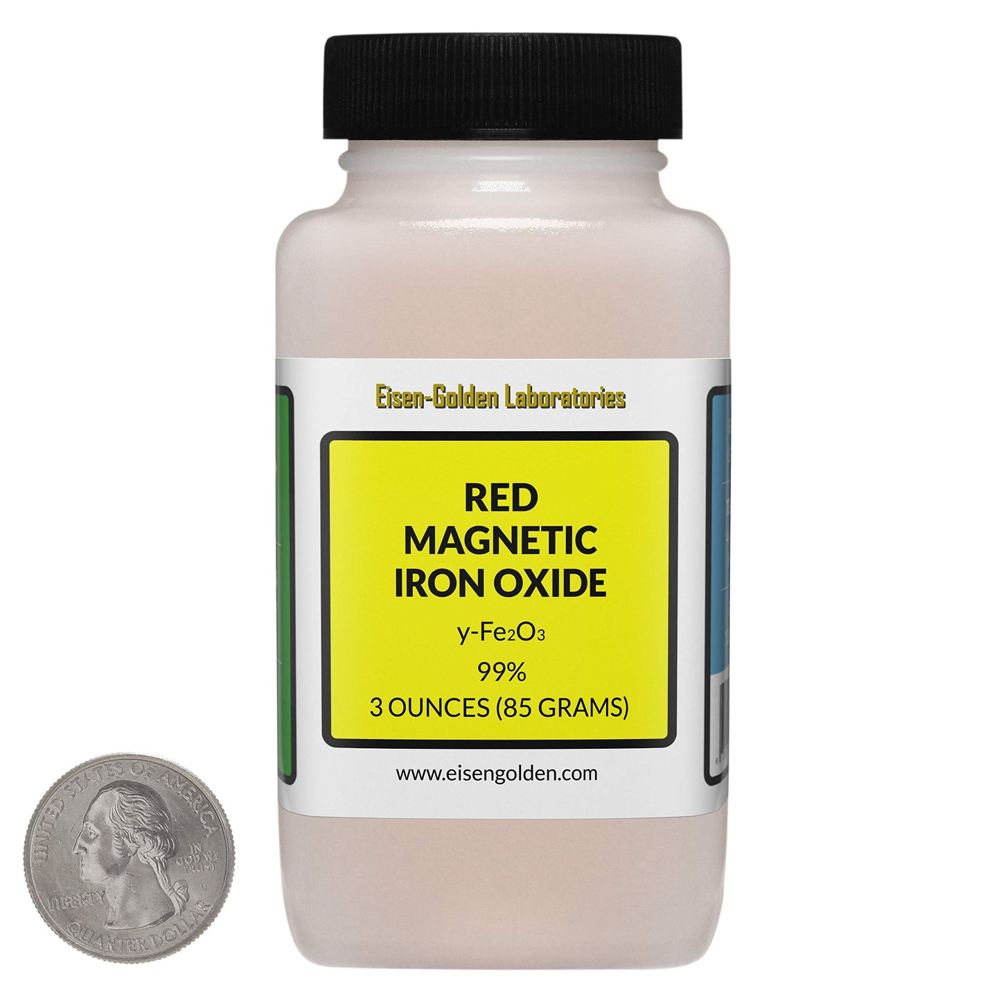 Eisen-Golden Laboratories Red Magnetic Iron Oxide [y-Fe2O3] 99% USP Food Grade Powder, 3 oz