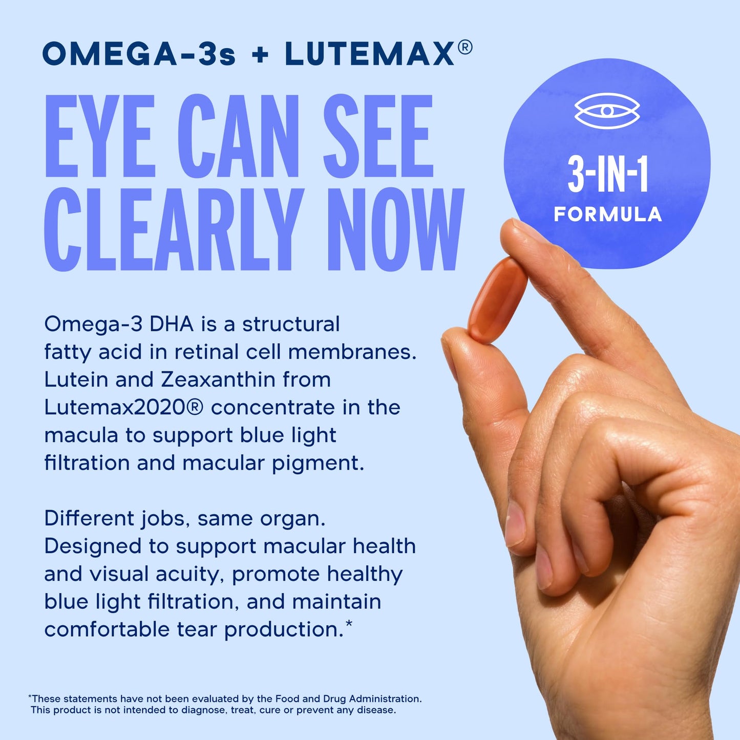 Oceanblue Omega-3 2100mg with Lutein & Zeaxanthin Softgels, 90 Count