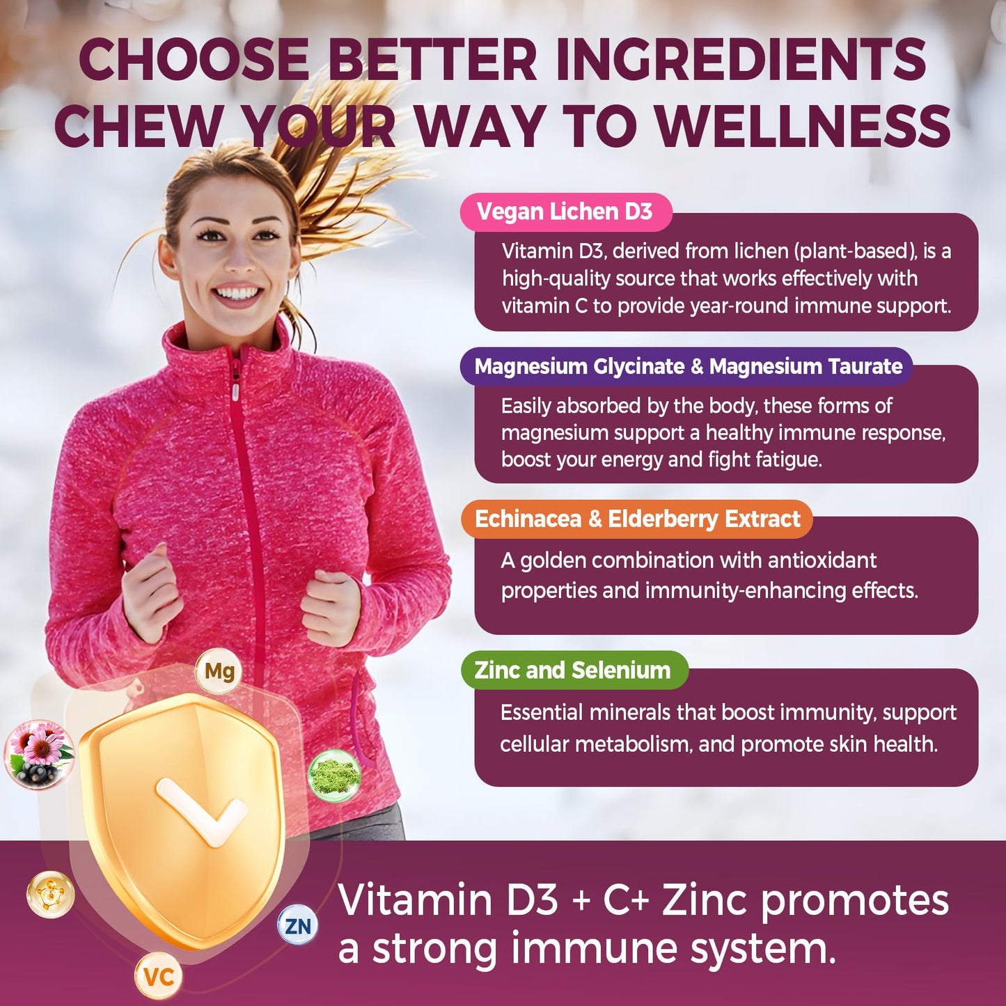 EnvyCure 10 in 1 Immune Support Gummies 60 Count