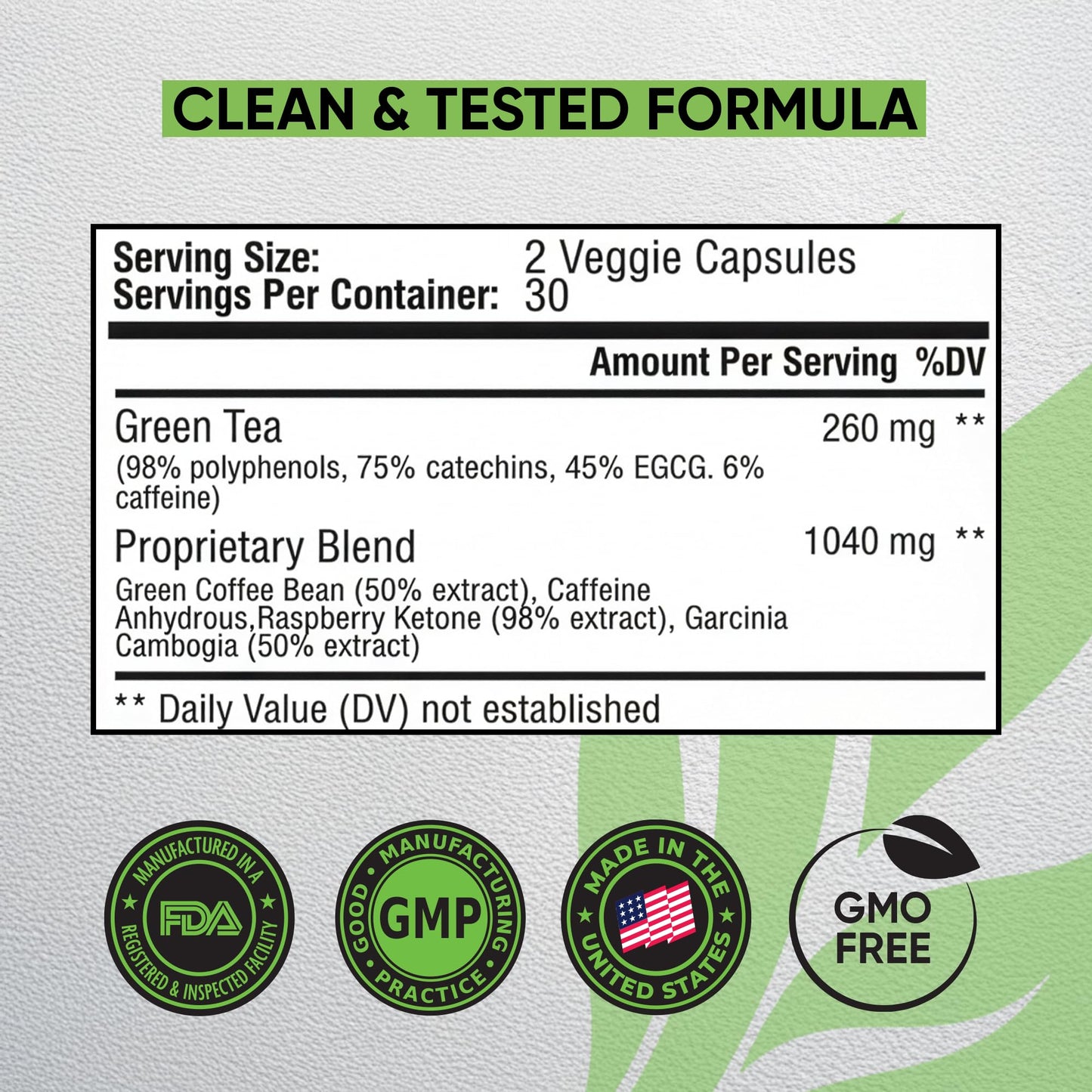 NUTRAMODE Green Tea Fat Burner Weight Loss Diet Pills for Men & Women Capsule 1 Count
