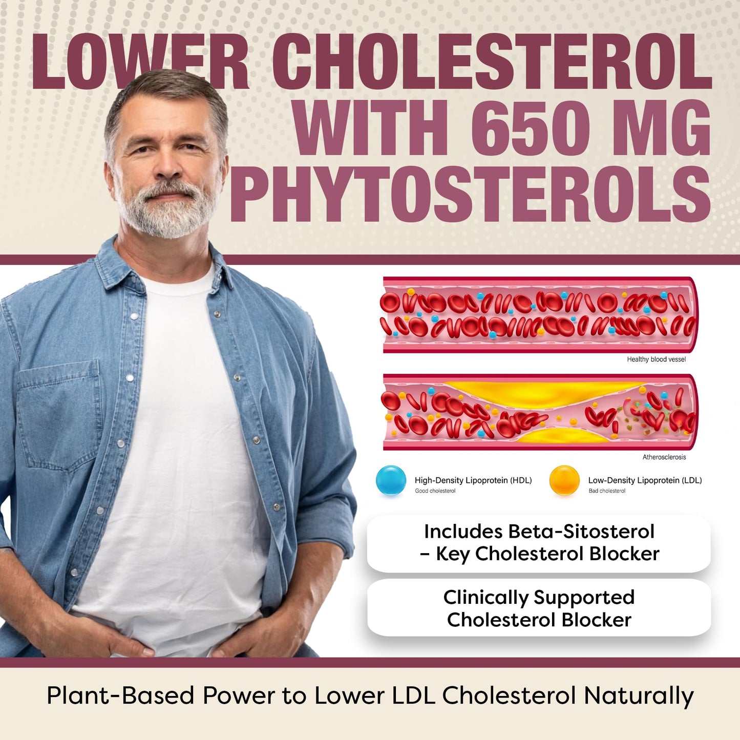 RHP Advanced Cholesterol Health Complex with Plant Sterols Capsules, 120 Count