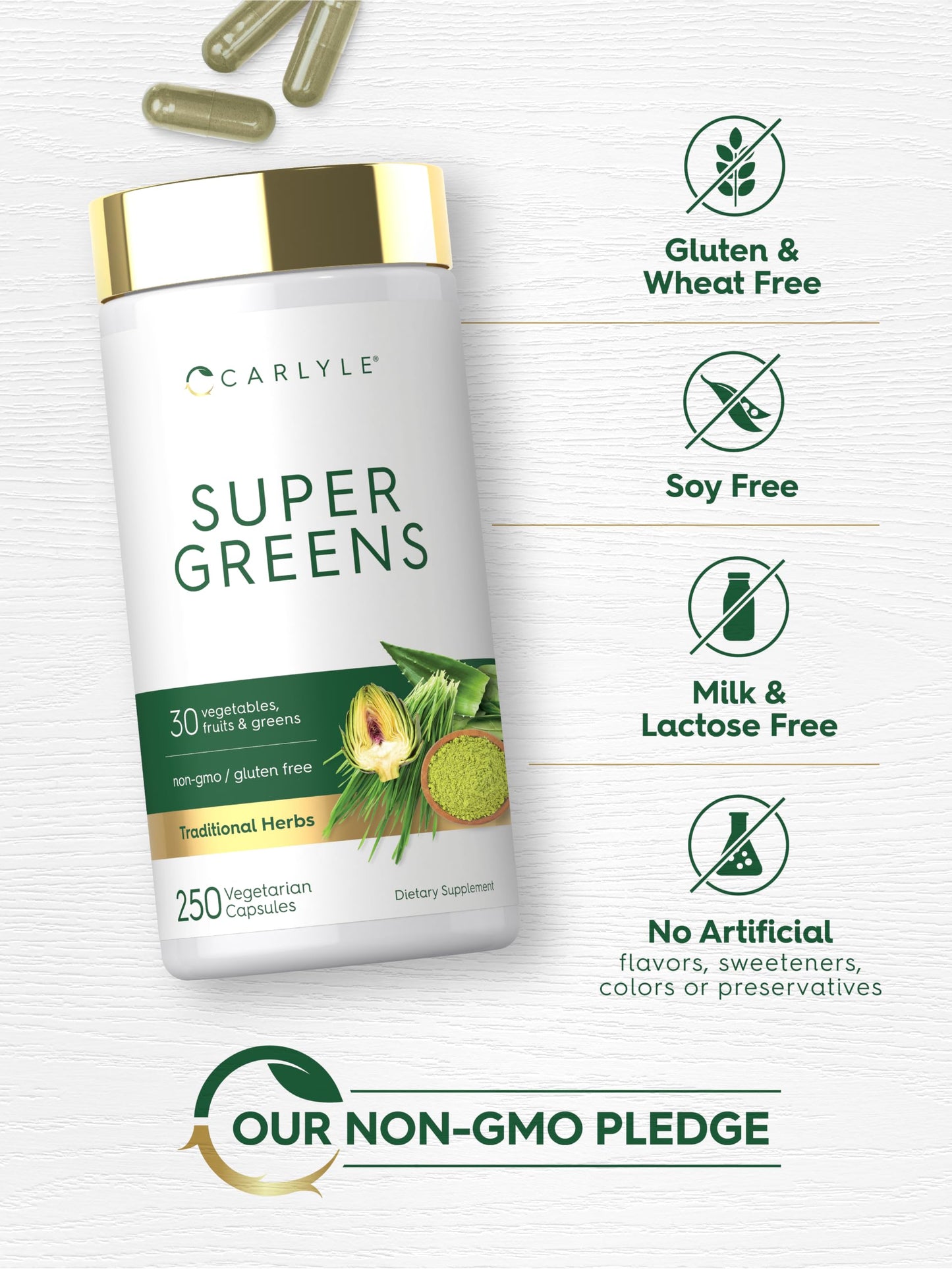 Carlyle Super Greens Capsules 250