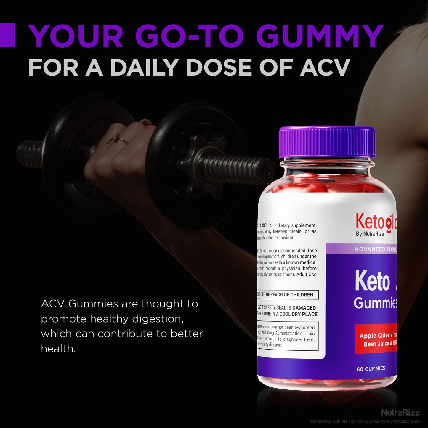 NutraRize Keto Glow ACV Gummies 120
