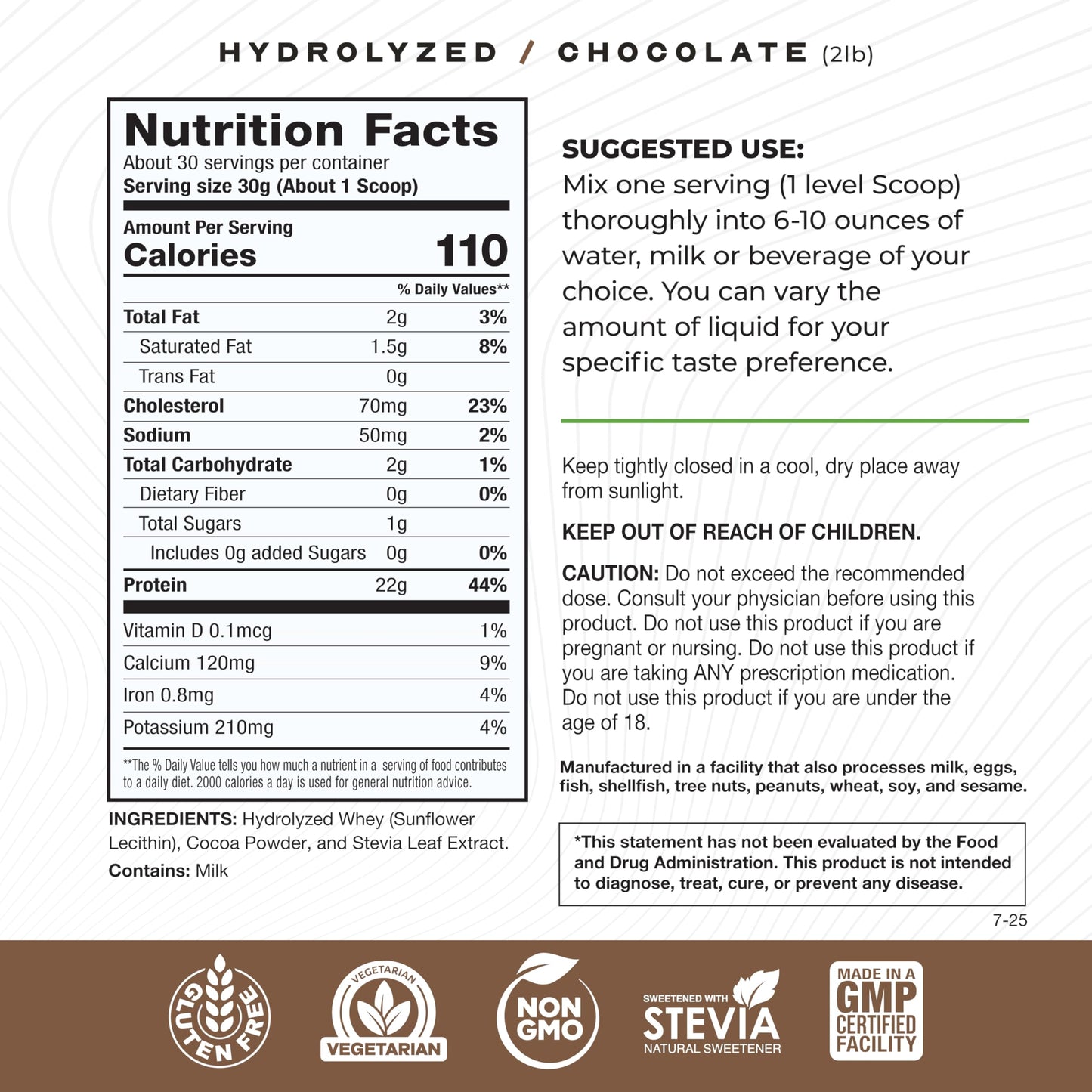 Muscle Feast Hydrolyzed Whey Protein Powder Chocolate, 32 oz