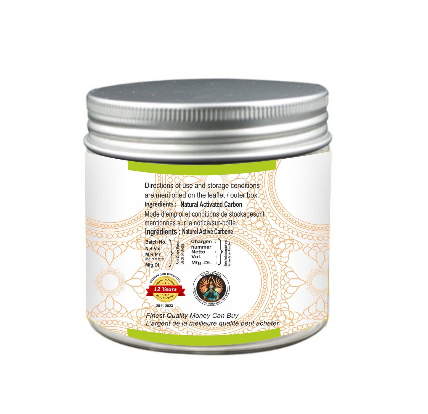 Greenwood Essential Activated Charcoal Powder (Coconut Shell), 3.53 oz