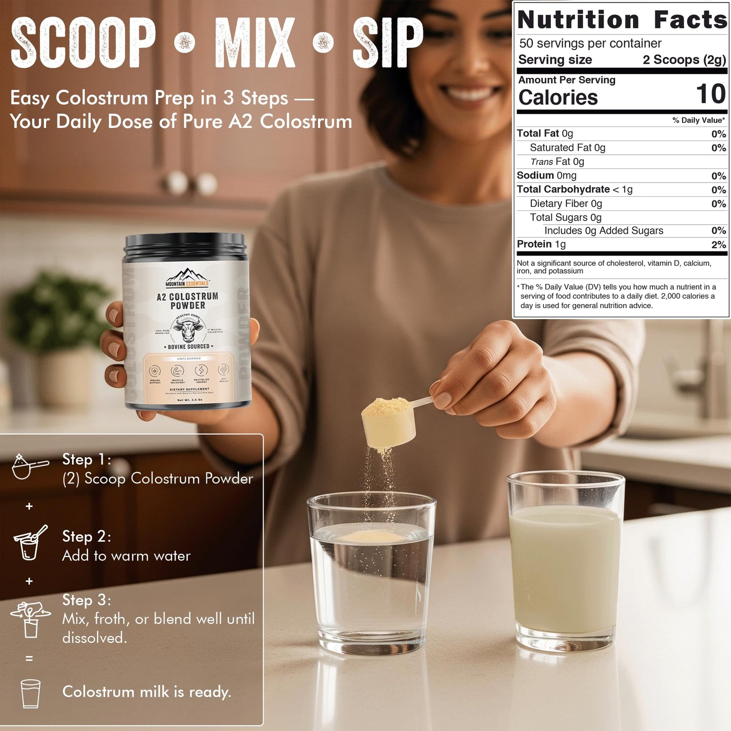 Mountain Essentials A2 Colostrum Powder 3.5 oz
