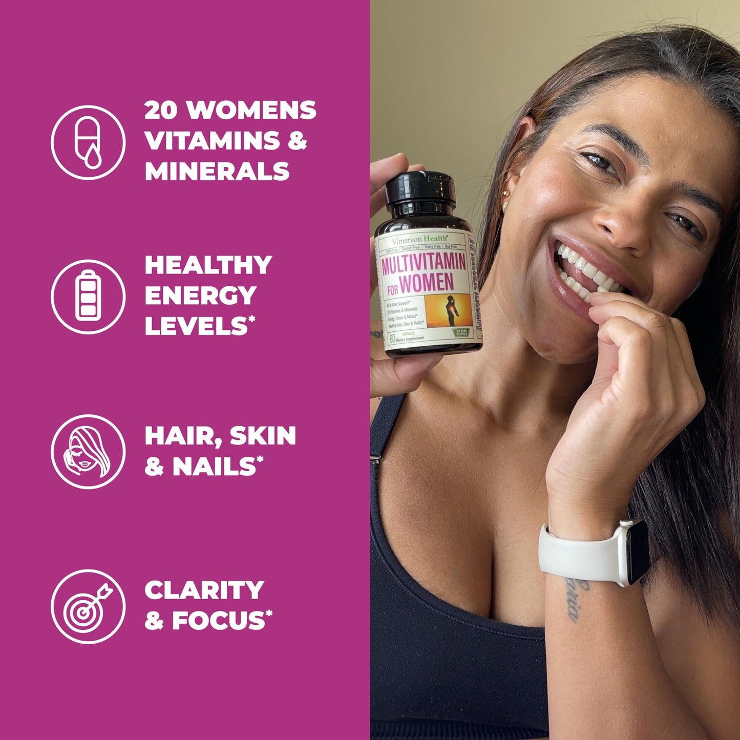 Vimerson Health Turmeric & Ginger Root Joint Support Multivitamin for Women Capsules, 120 Count