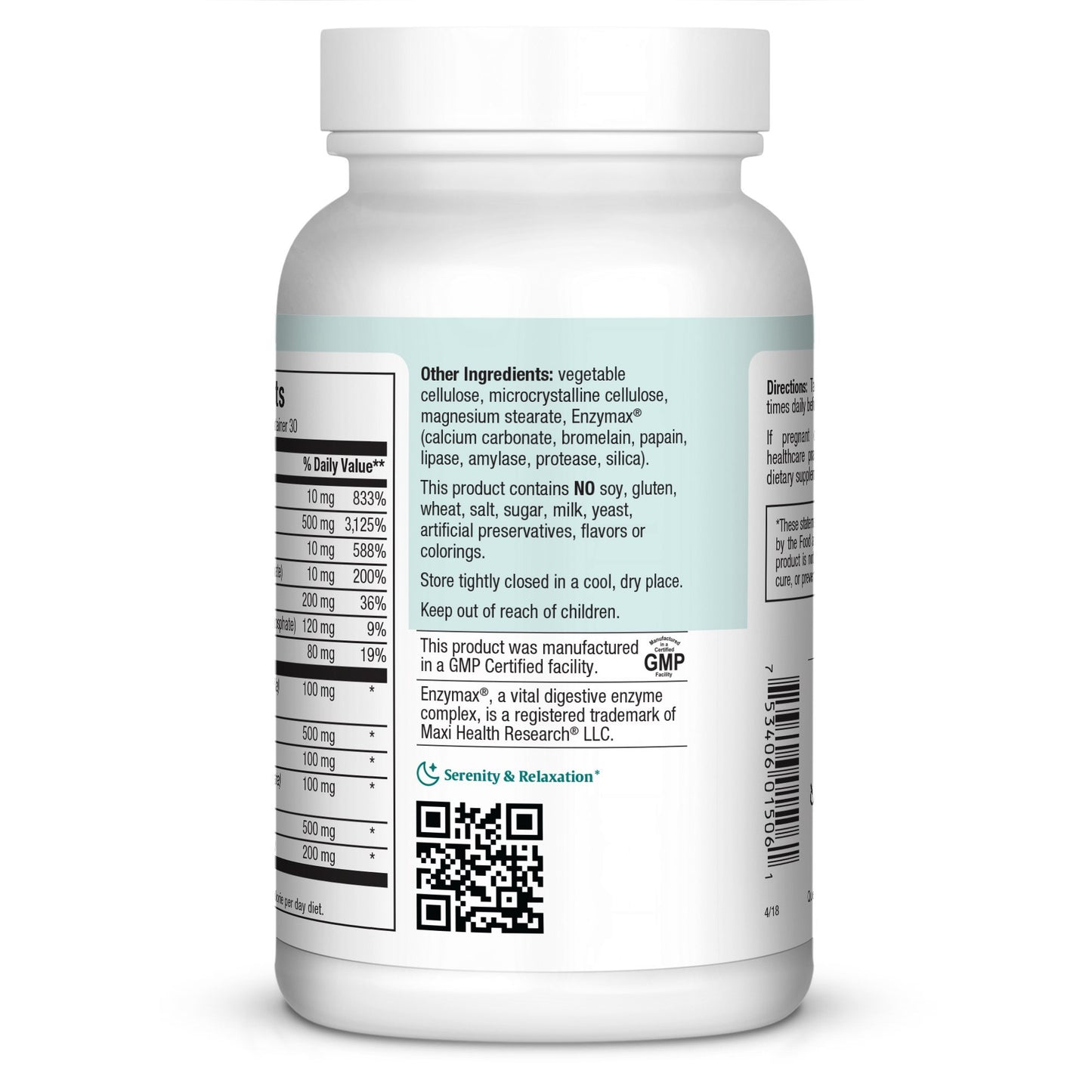 Maxi Health Stress Relief & Mood Support for Women & Men 60 Tablets