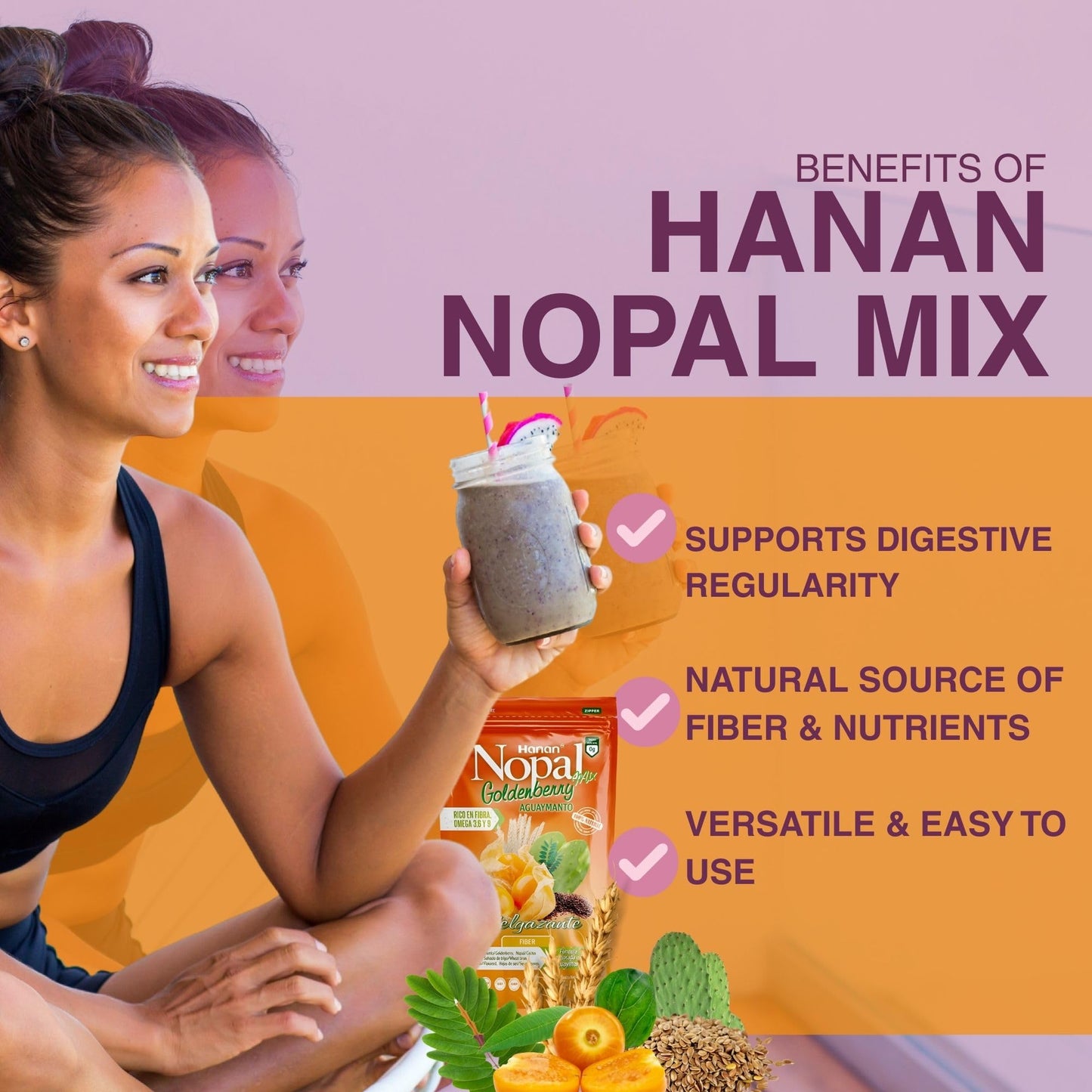 Hanan Nopal Mix Aguaymanto Powder, 16 oz