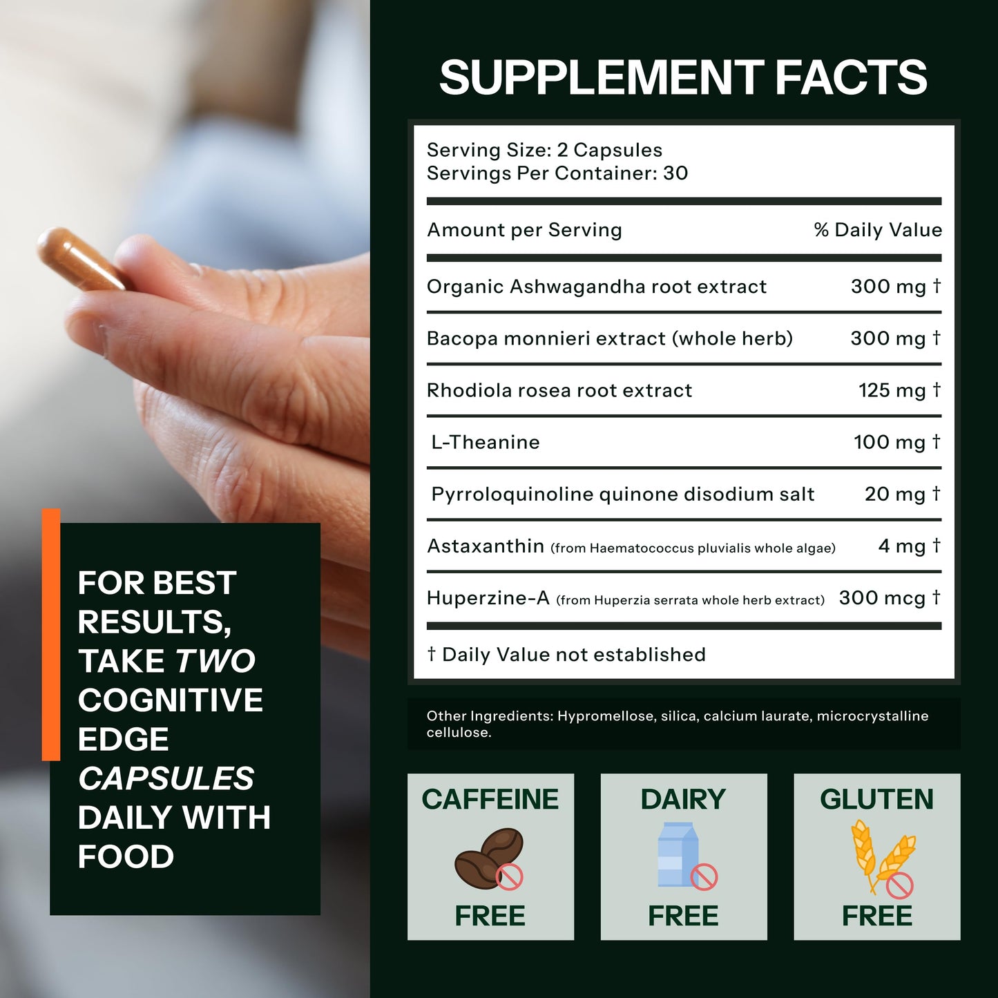 BEST COGNITION Cognitive Edge Bacopa Memory Supplement, 60 Capsules