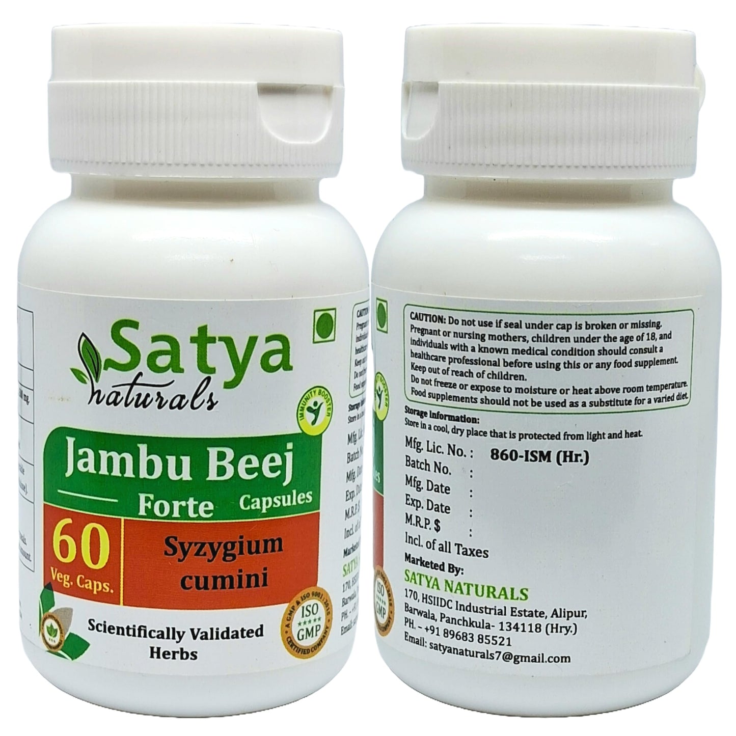 Satya Naturals Jambu Beej Forte Capsules 500 mg, 120 Capsules