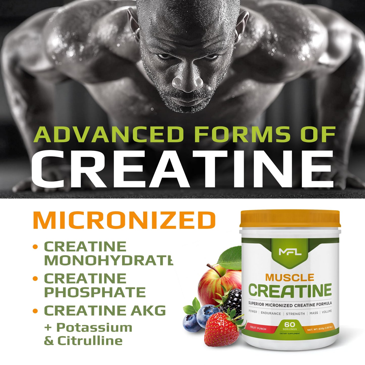MUSCLE FOOD LABS MFL Muscle Creatine Powder 21.12 oz