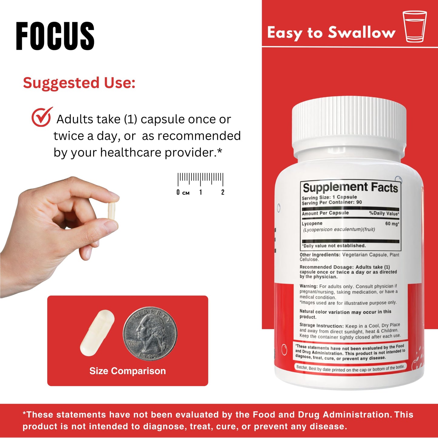 Bloofah Lycopene Supplement for Men 60mg Capsule 90 Count