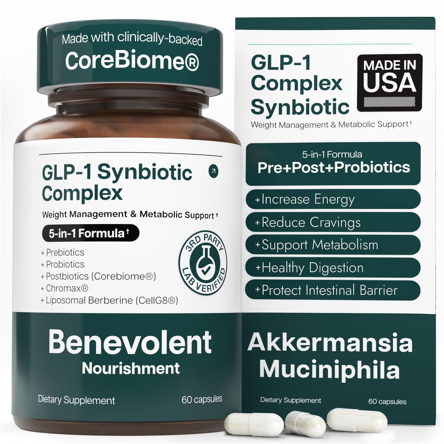 Benevolent Nourishment GLP-1 Support Capsule 60
