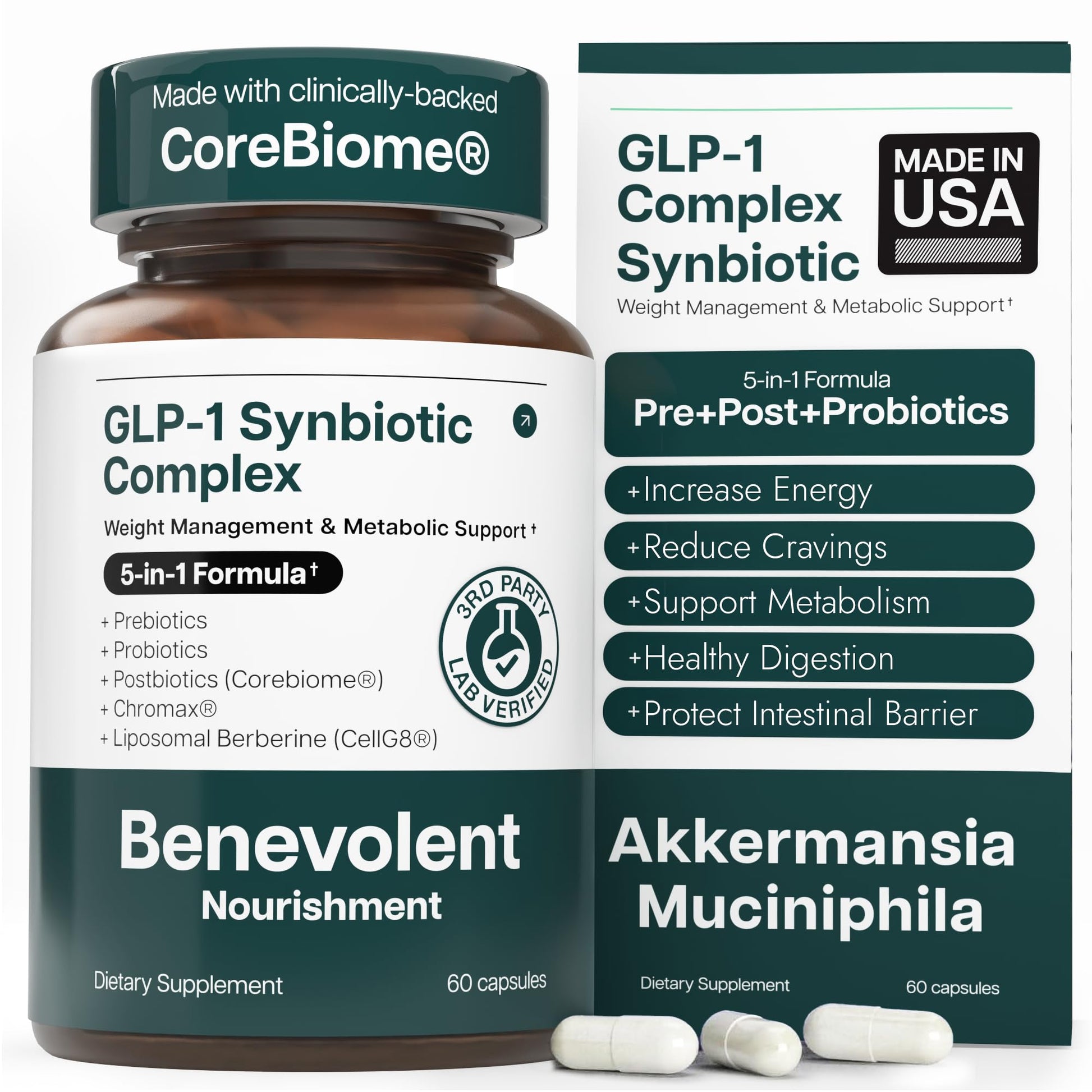 Benevolent Nourishment GLP-1 Support Capsule 60