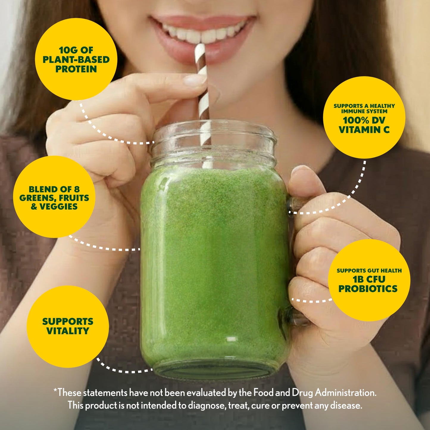 Amazing Grass Super Greens+ Protein Powder, Chocolate, 7.76 oz, 10 Servings