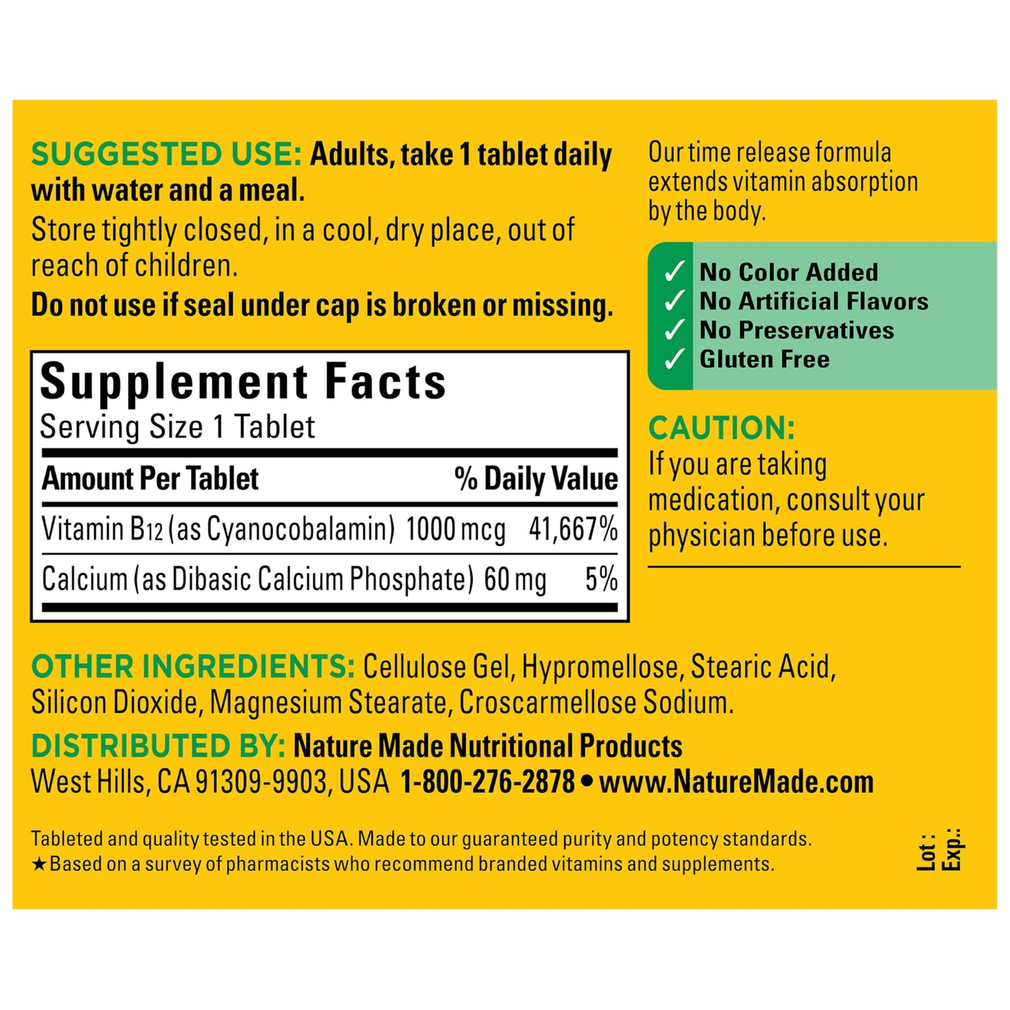 Nature Made Vitamin B12 1000 mcg, 160 Tablets