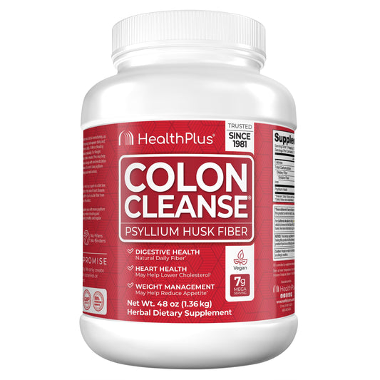 Health Plus Colon Cleanse Digestive Support Psyllium Powder 48 Ounces