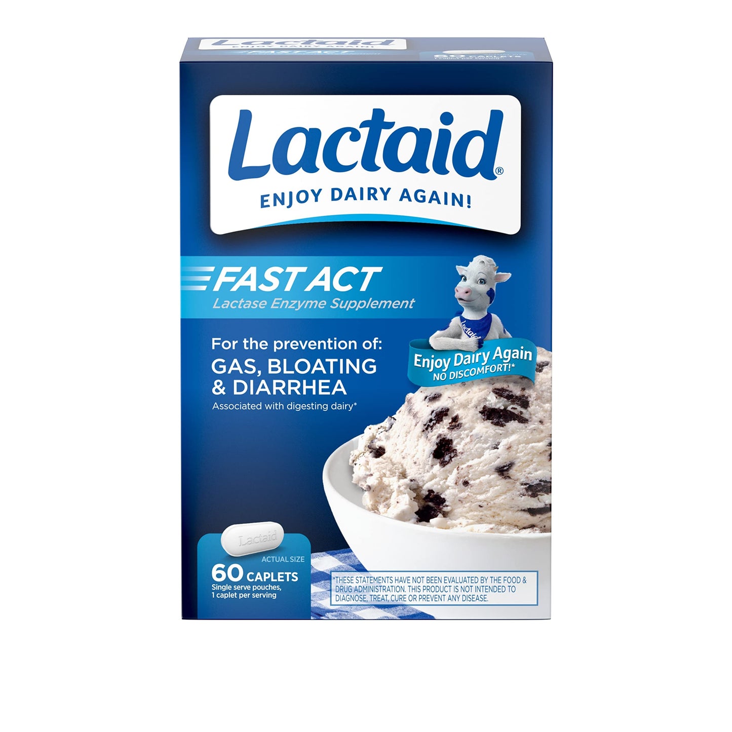 Lactaid Fast Act Lactose Intolerance Relief Caplets, 120 Count