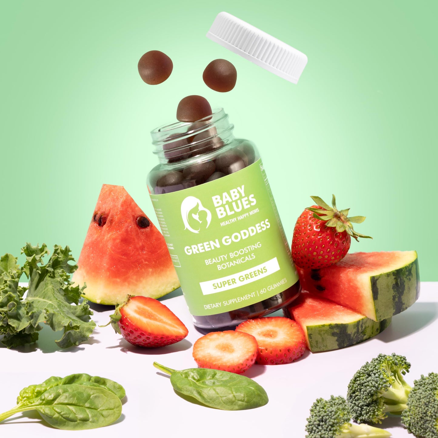 Baby Blues Green Goddess Super Greens Gummies 60 Count