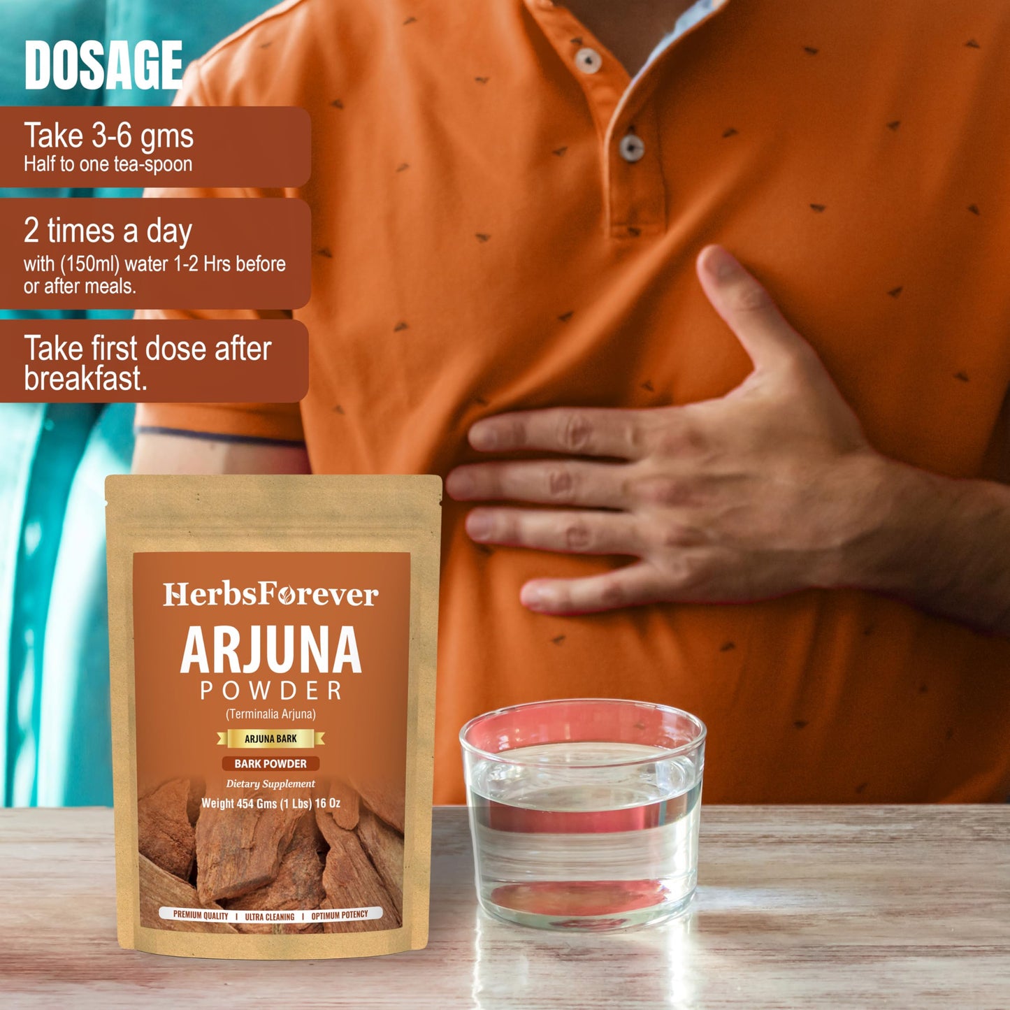 Herbsforever Terminalia Arjuna Bark Powder 16 oz
