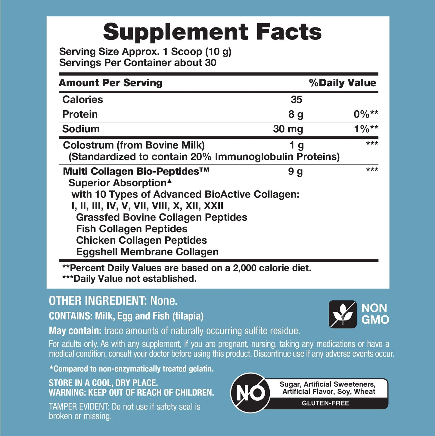 NeoCell Colostrum Collagen Powder 10.58 Ounce