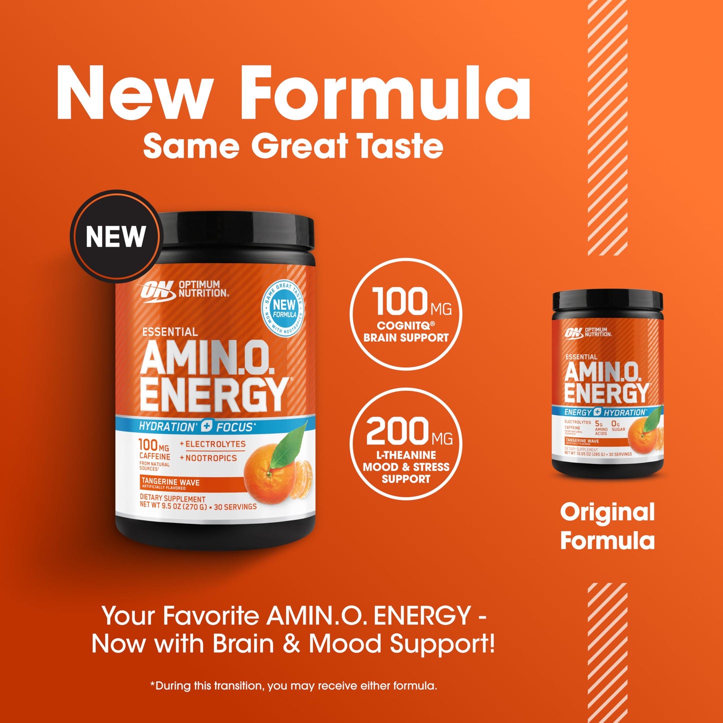 Optimum Nutrition Amino Energy Powder Tangerine Wave 10.05
