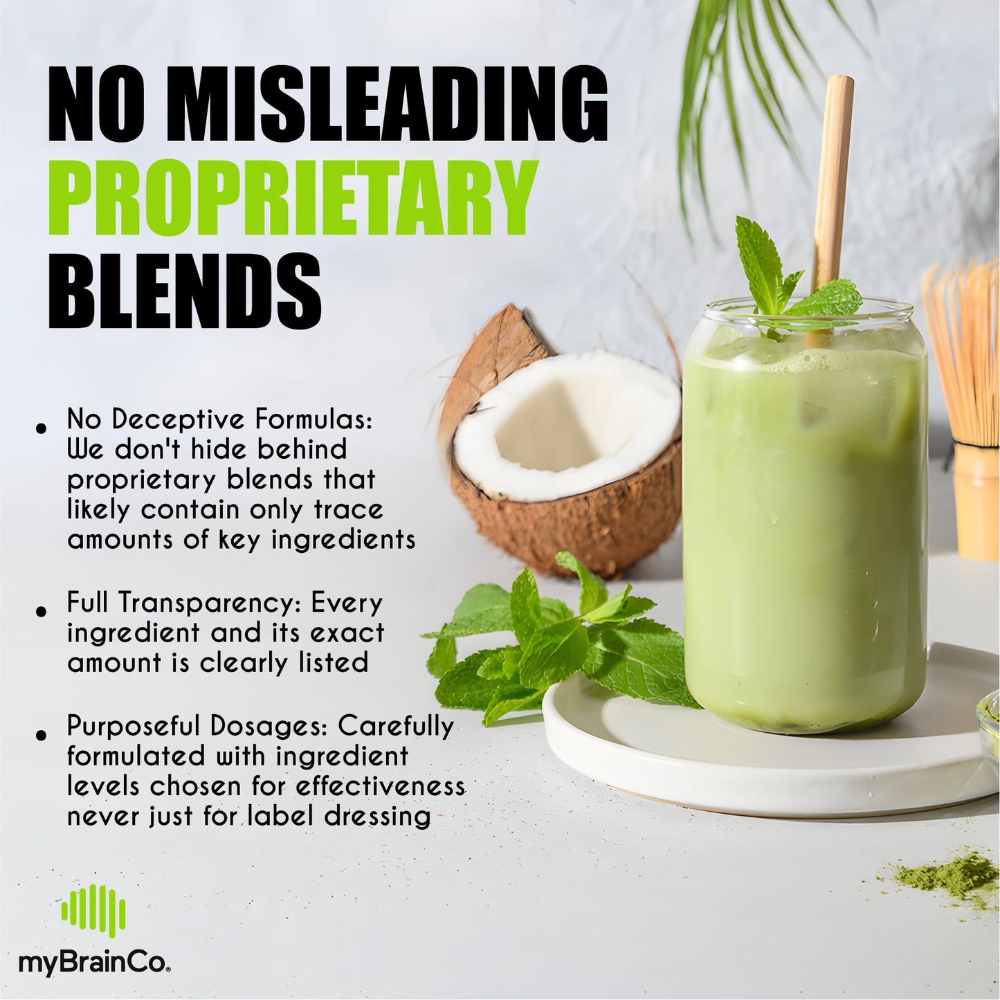 myBrainCo Nootropic Greens Powder, 15.9 oz