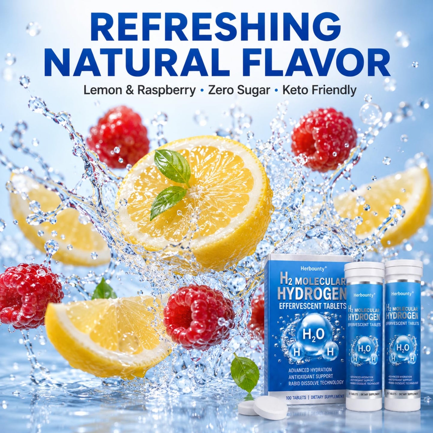 Herbounty H2 Molecular Hydrogen Tablets, 100 Tablets