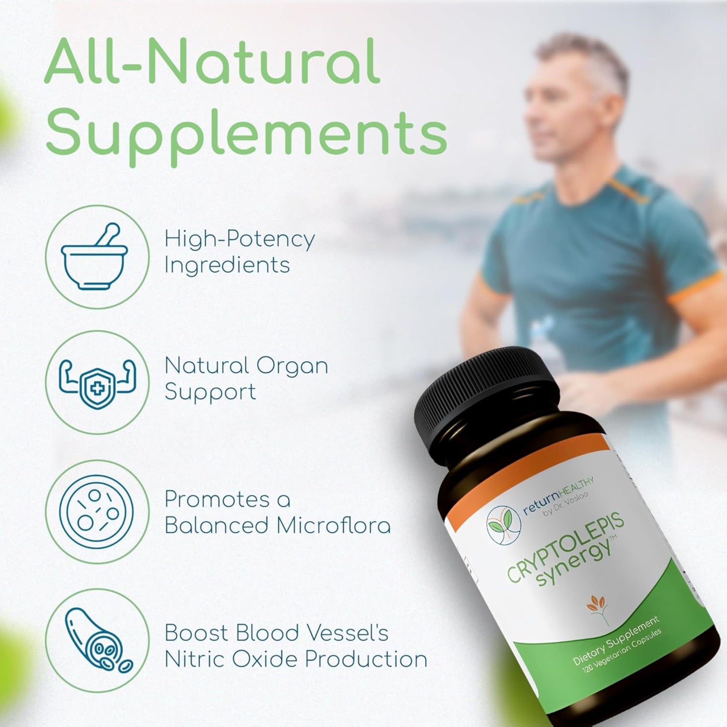 Return Healthy Cryptolepis Synergy Immune Support Vitamins Immune System Booster for Adults, Liver, Lymphatic & Immune Support Supplement Supports Lyme & Natural Parasite Defense, 360 Capsules