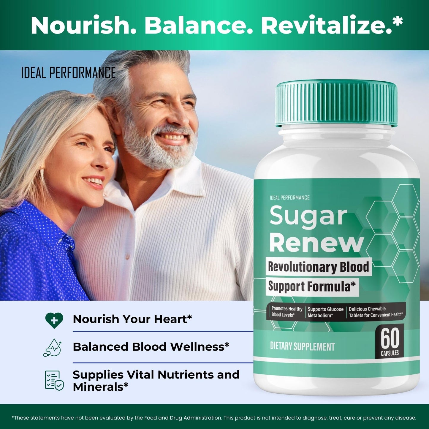 IDEAL PERFORMANCE Sugar Renew Capsules, 120 Capsules