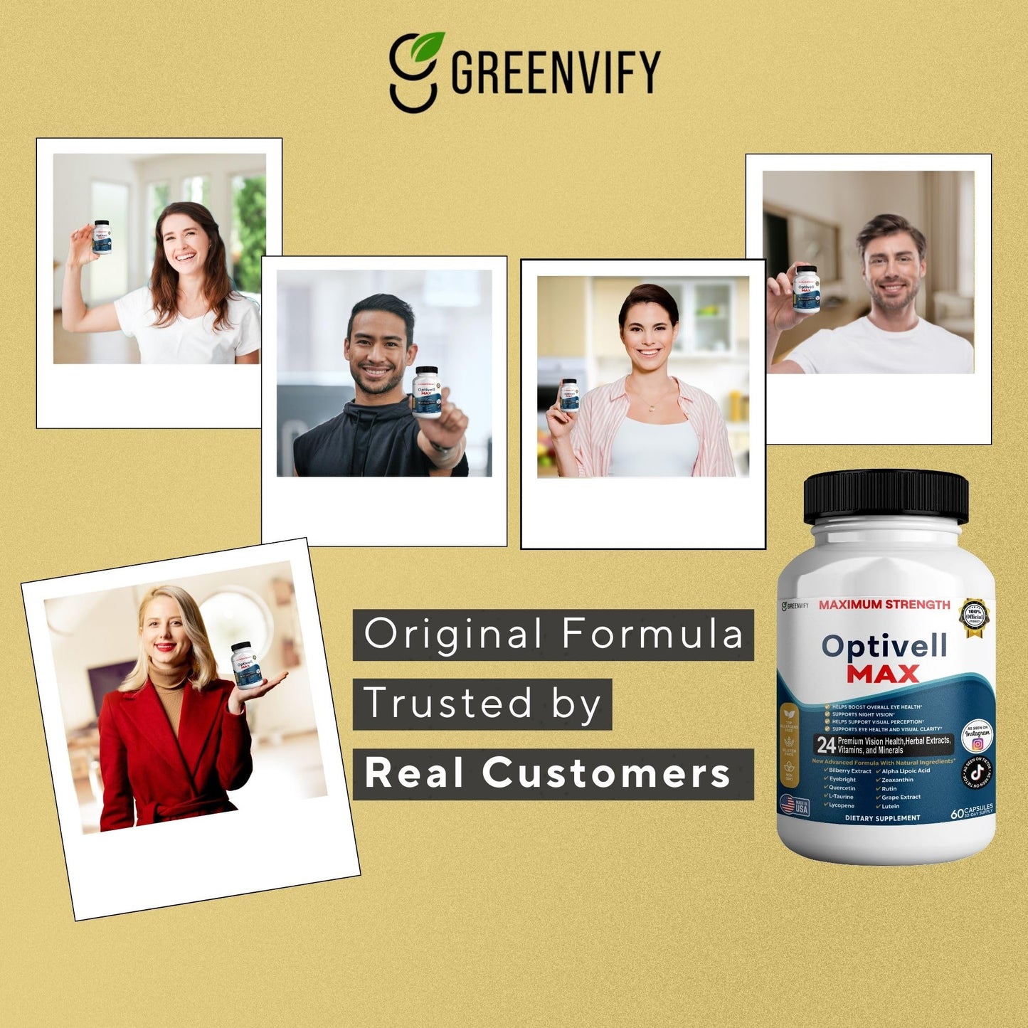 GREENVIFY Optivell MAX Eye Health Supplement Capsule 60 Capsules