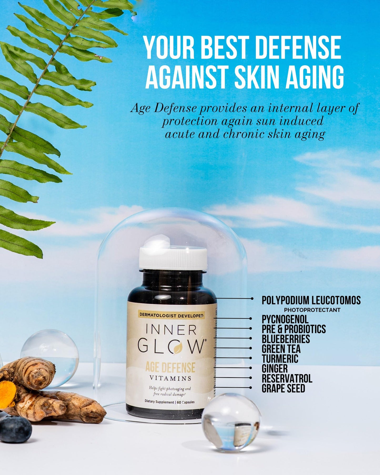 Inner Glow Age Defense Vitamins 60 Capsules