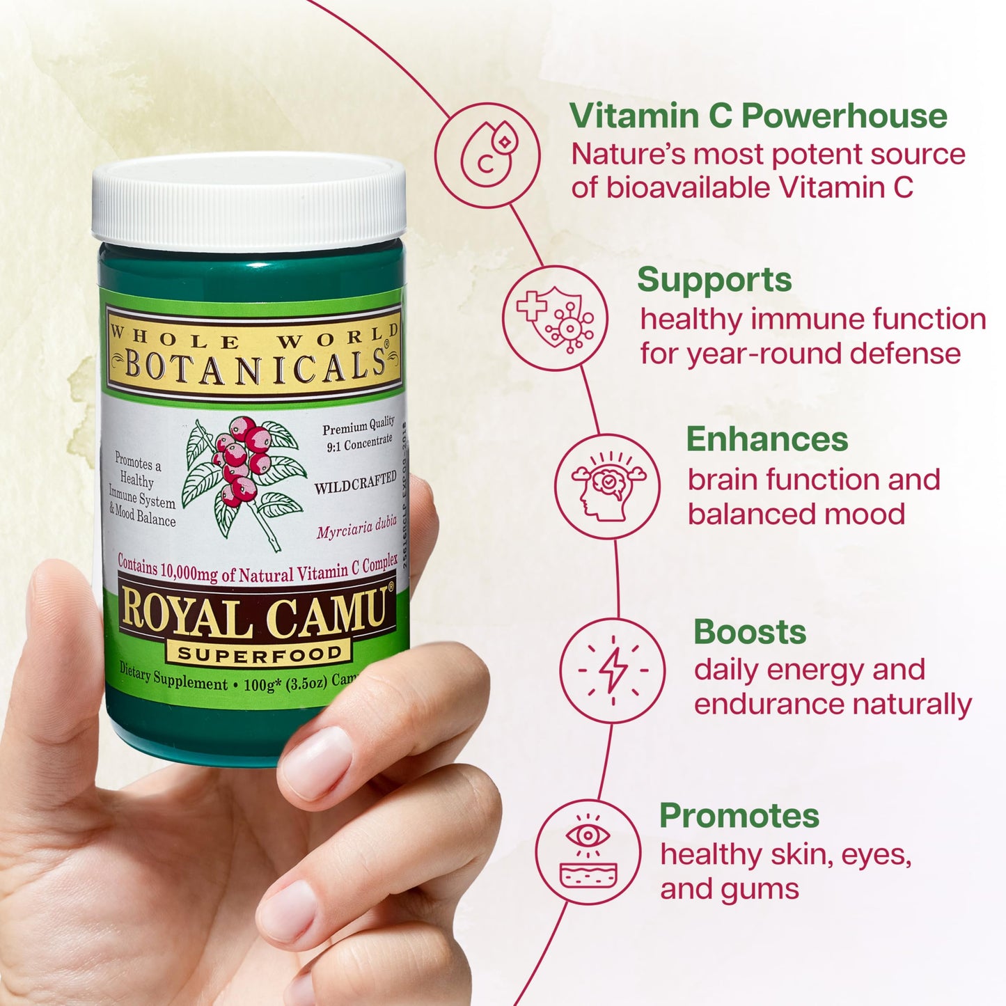 Whole World Botanicals Royal Camu Camu Powder 3.5 Ounce