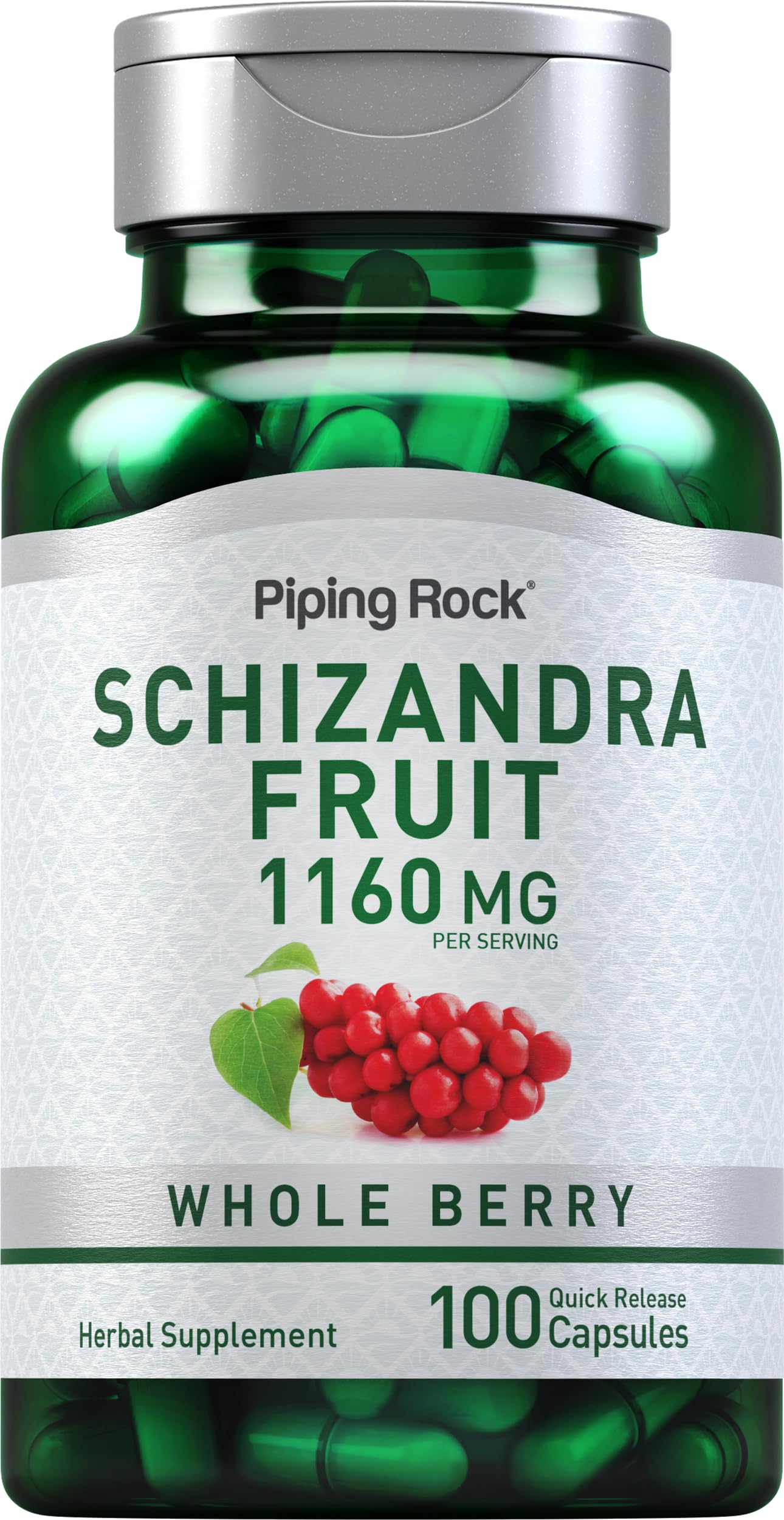 Piping Rock Schizandra Berry Fruit 1160mg Capsules 100 Count