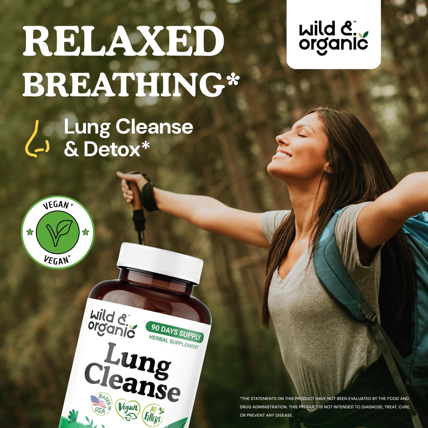 Wild & Organic Lung Cleanse Capsules 180 Count