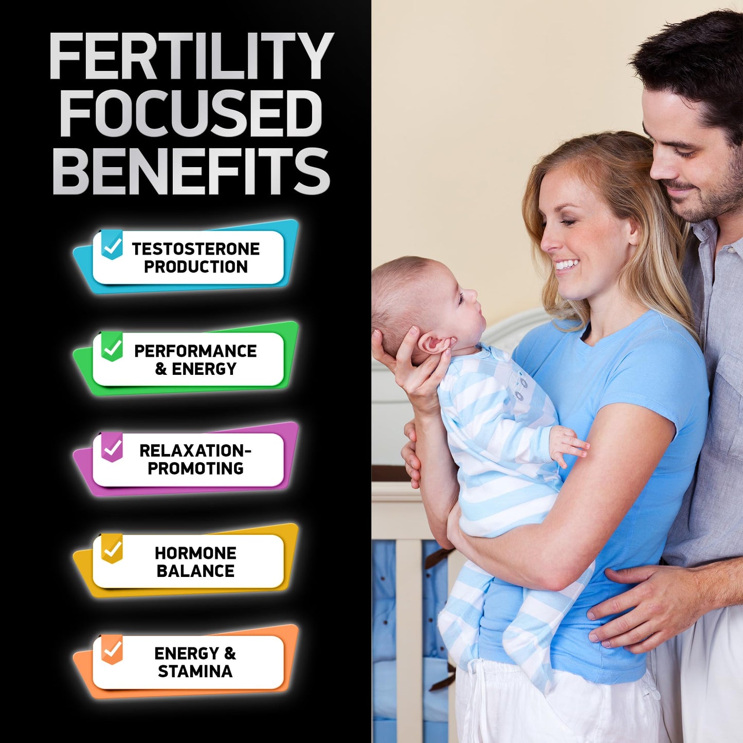 BIOACTIVE LABS Male Fertility Support Supplement Capsules, 120 Count