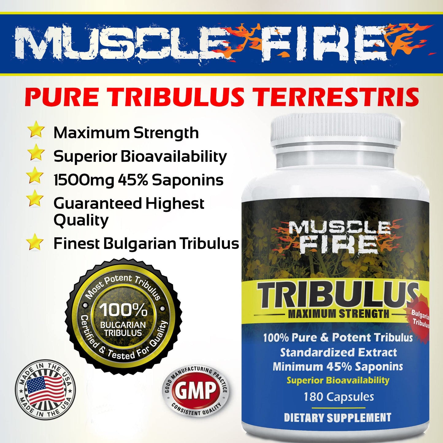 Herbal Nutrition Tribulus Terrestris Capsule, 180 Capsules