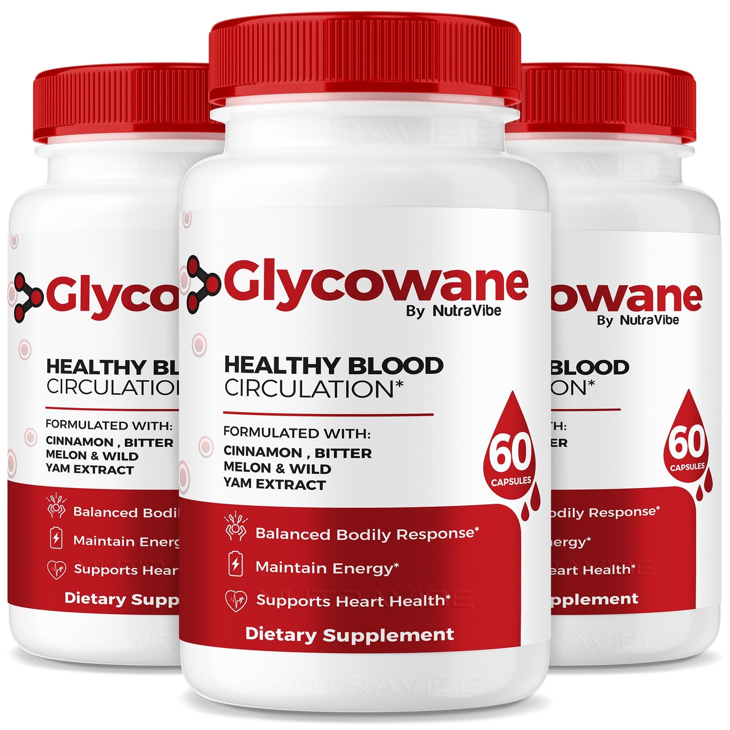 NutraVibe Glycowan Blood Support Capsules, 180