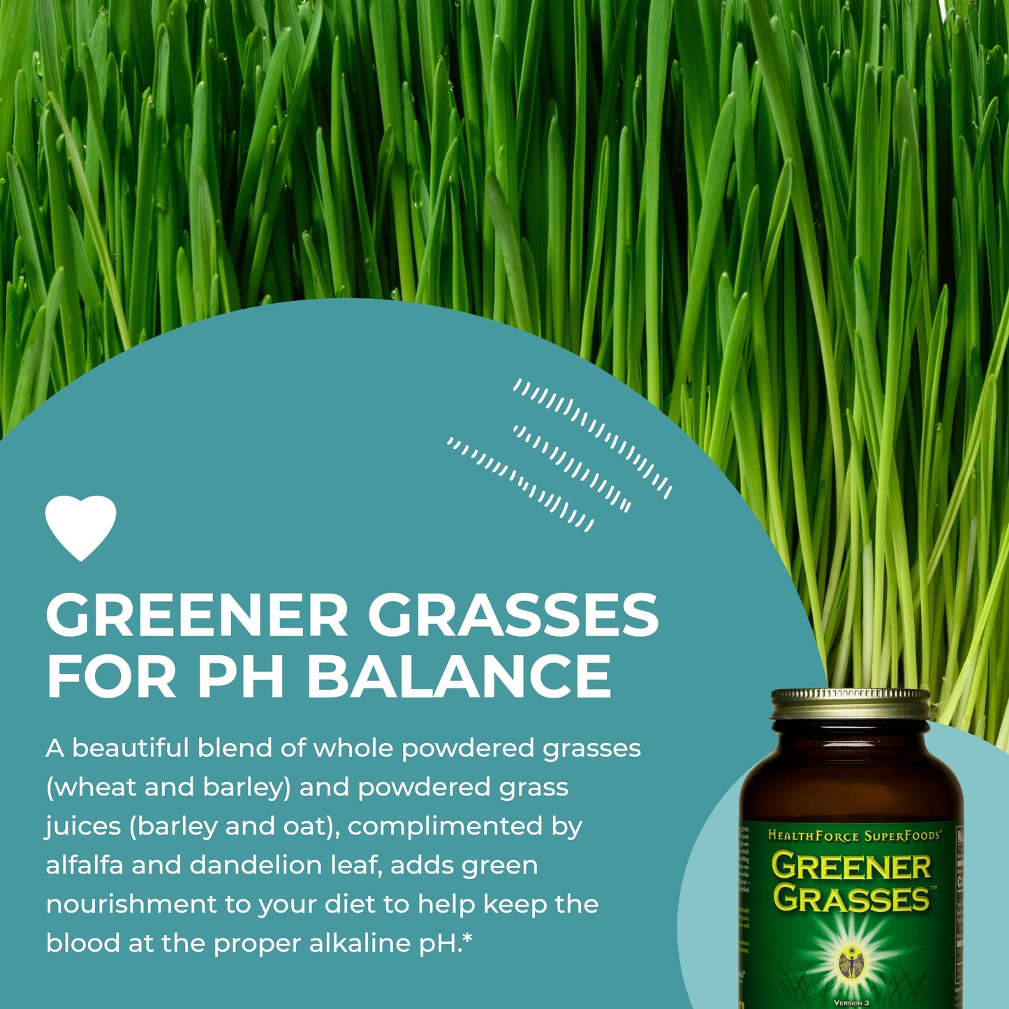 HealthForce SuperFoods Greener Grasses Alkalizer Powder 10 oz