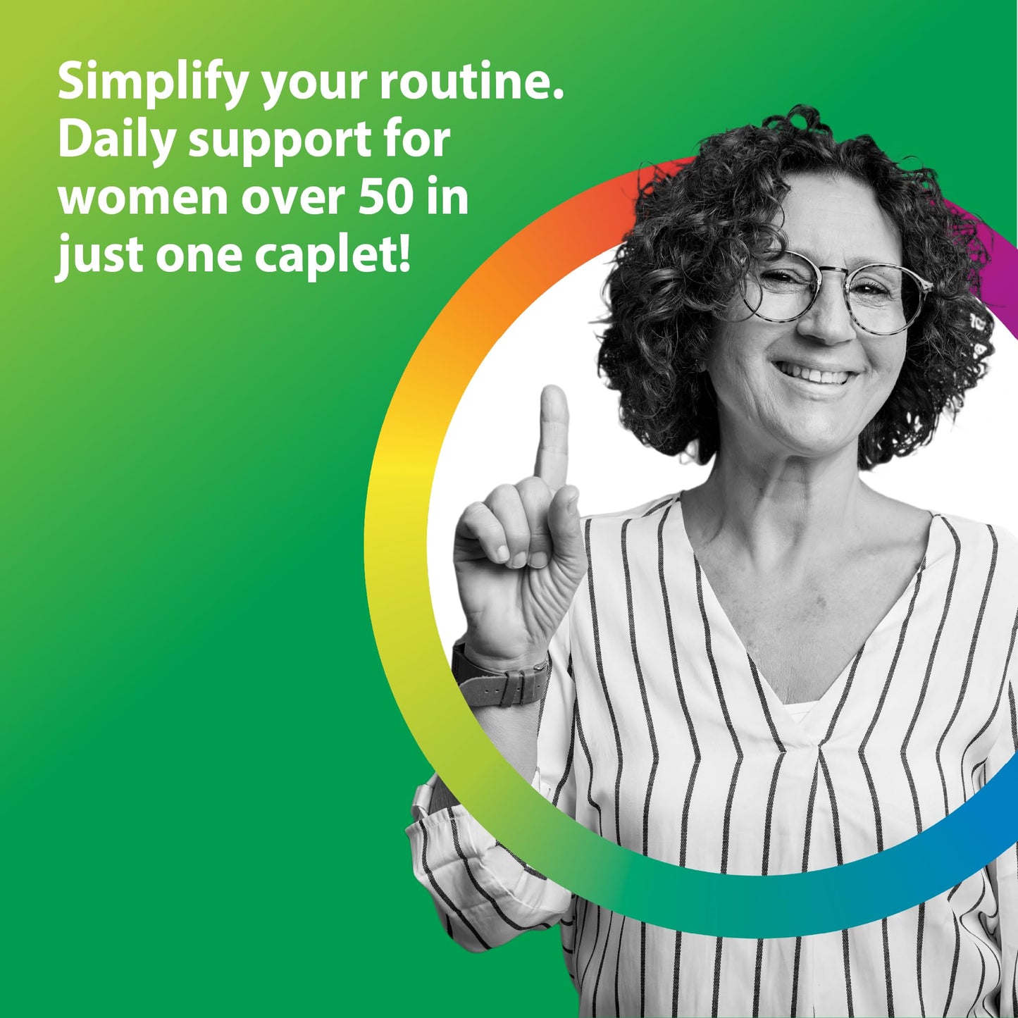 Rainbow Light Womens One + Multivitamin 50 Plus Tablet, 150 Count