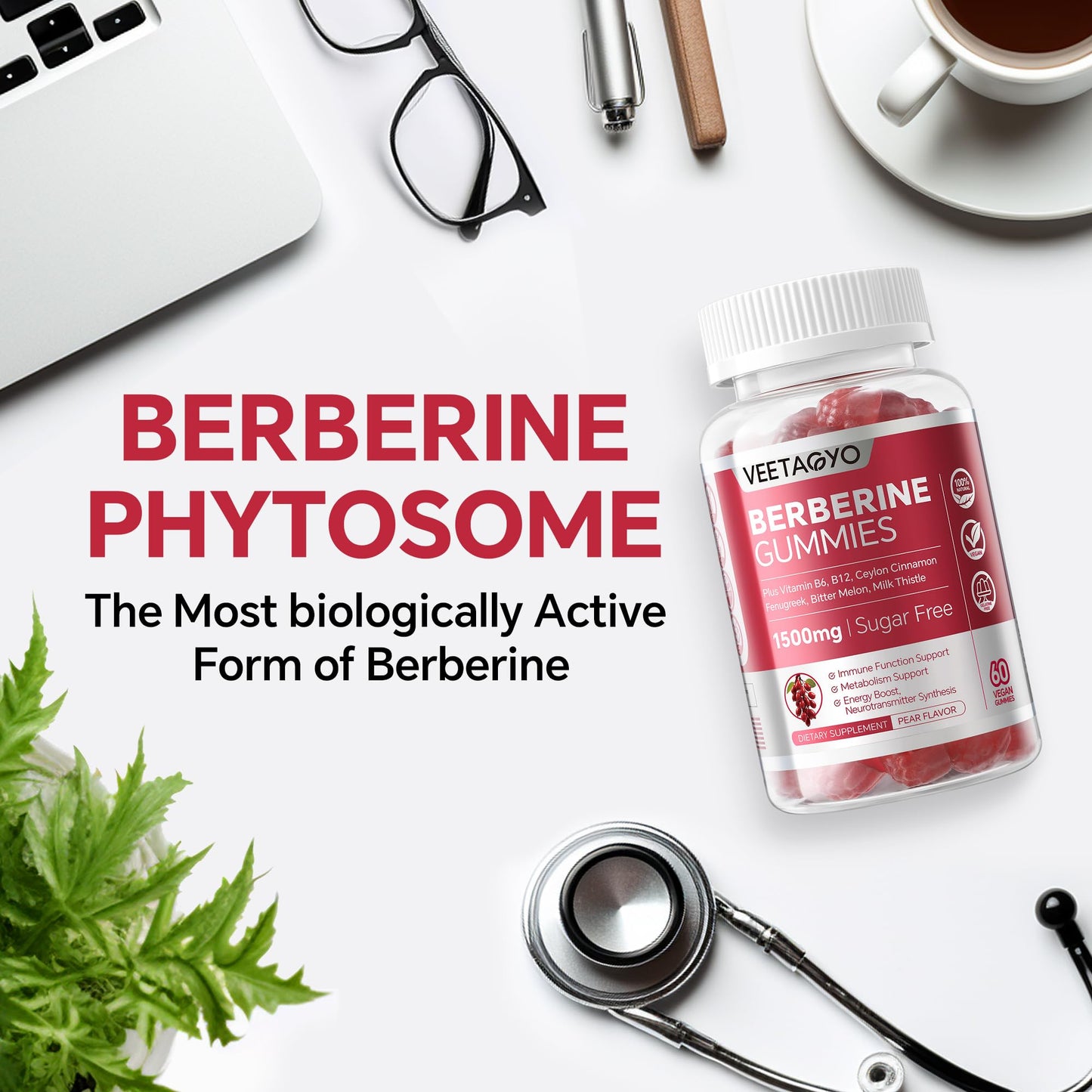 VEETAGYO Berberine Supplement Gummies 120