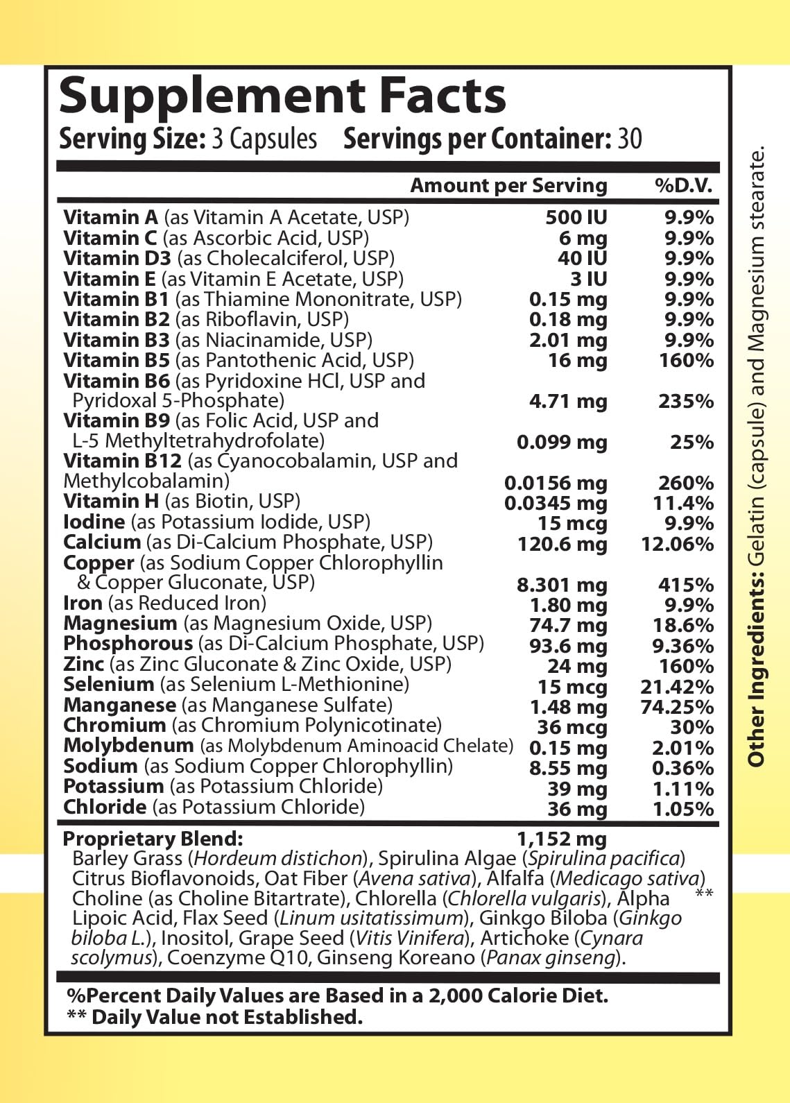 Main Products Vitamin Complex Multivitamins and Multiminerals 90 Capsules