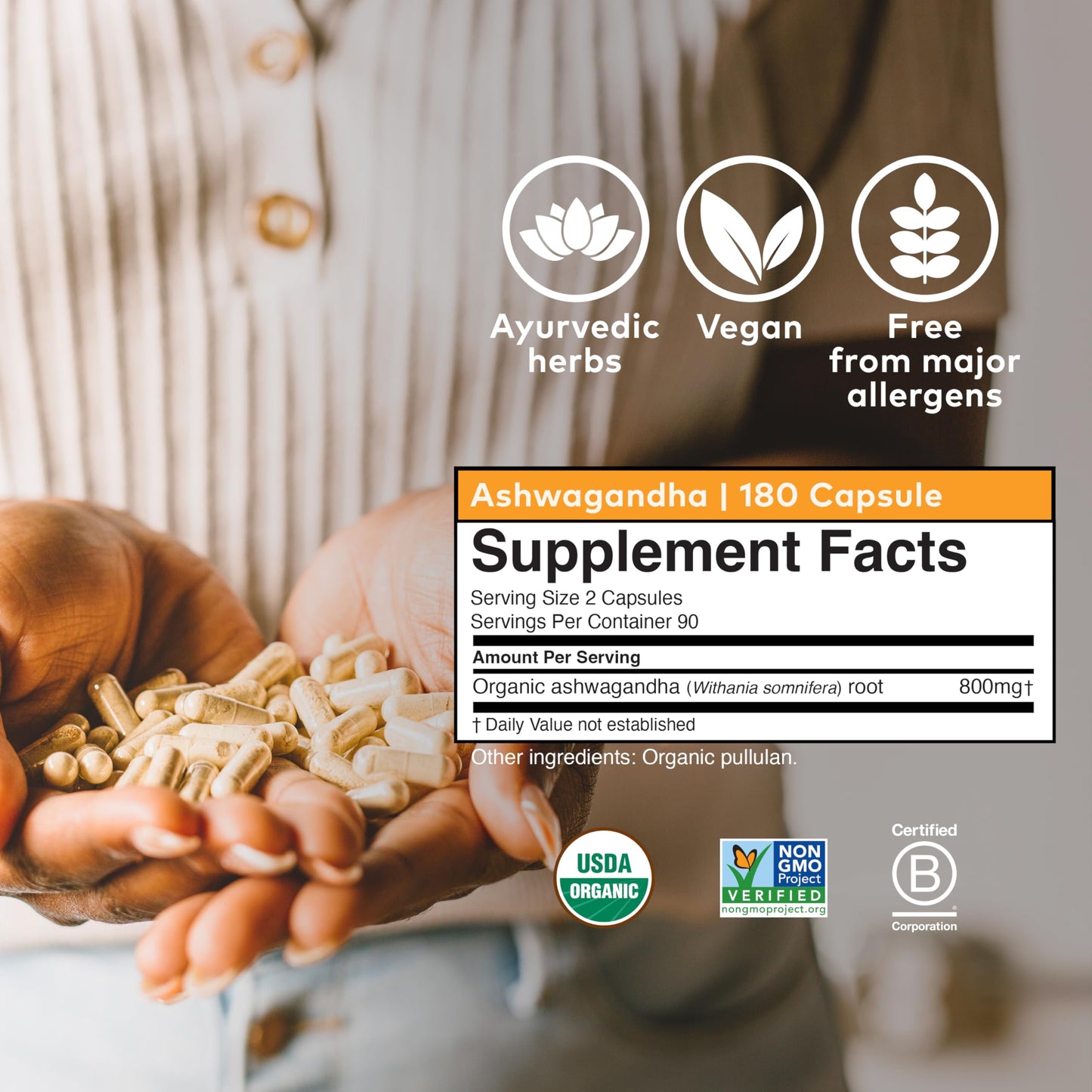 ORGANIC INDIA Ashwagandha Capsules 180 Count