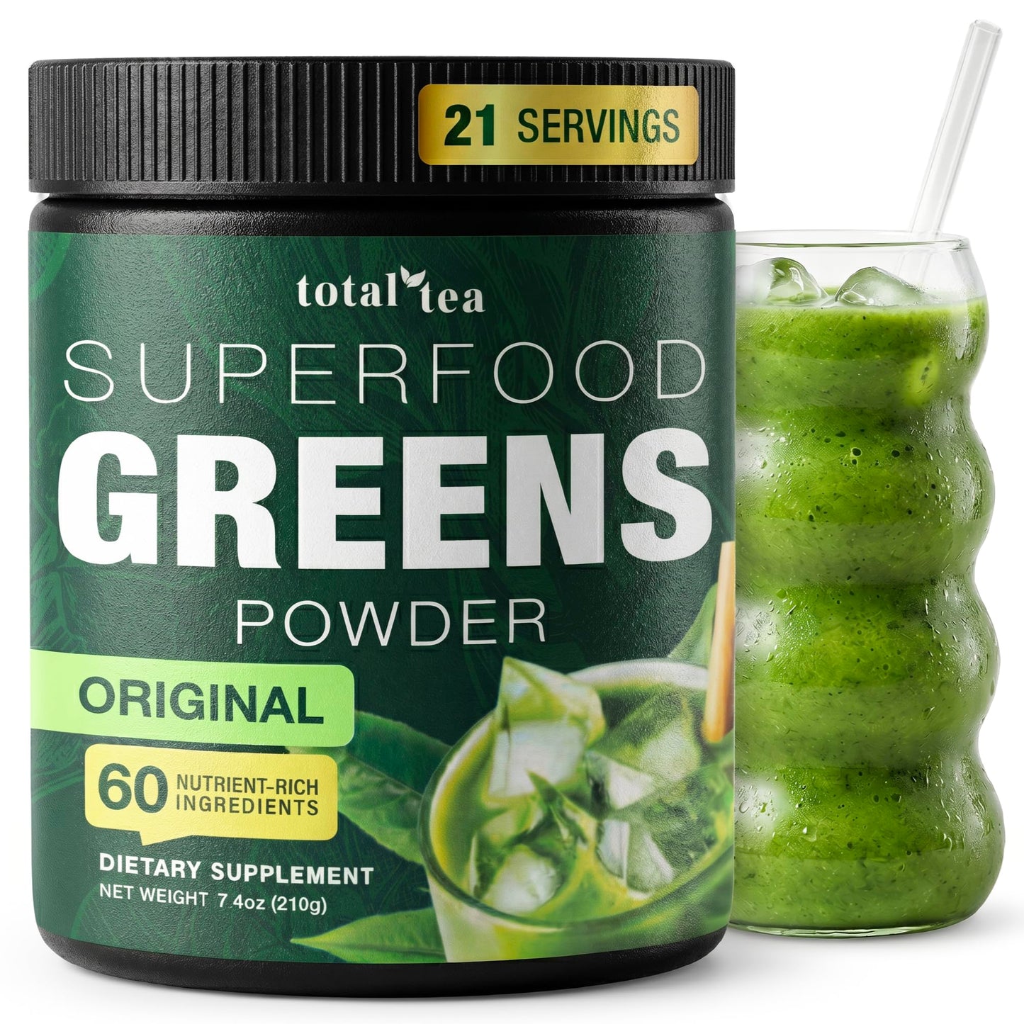 Total Tea Super Greens Powder 8.89 Ounce