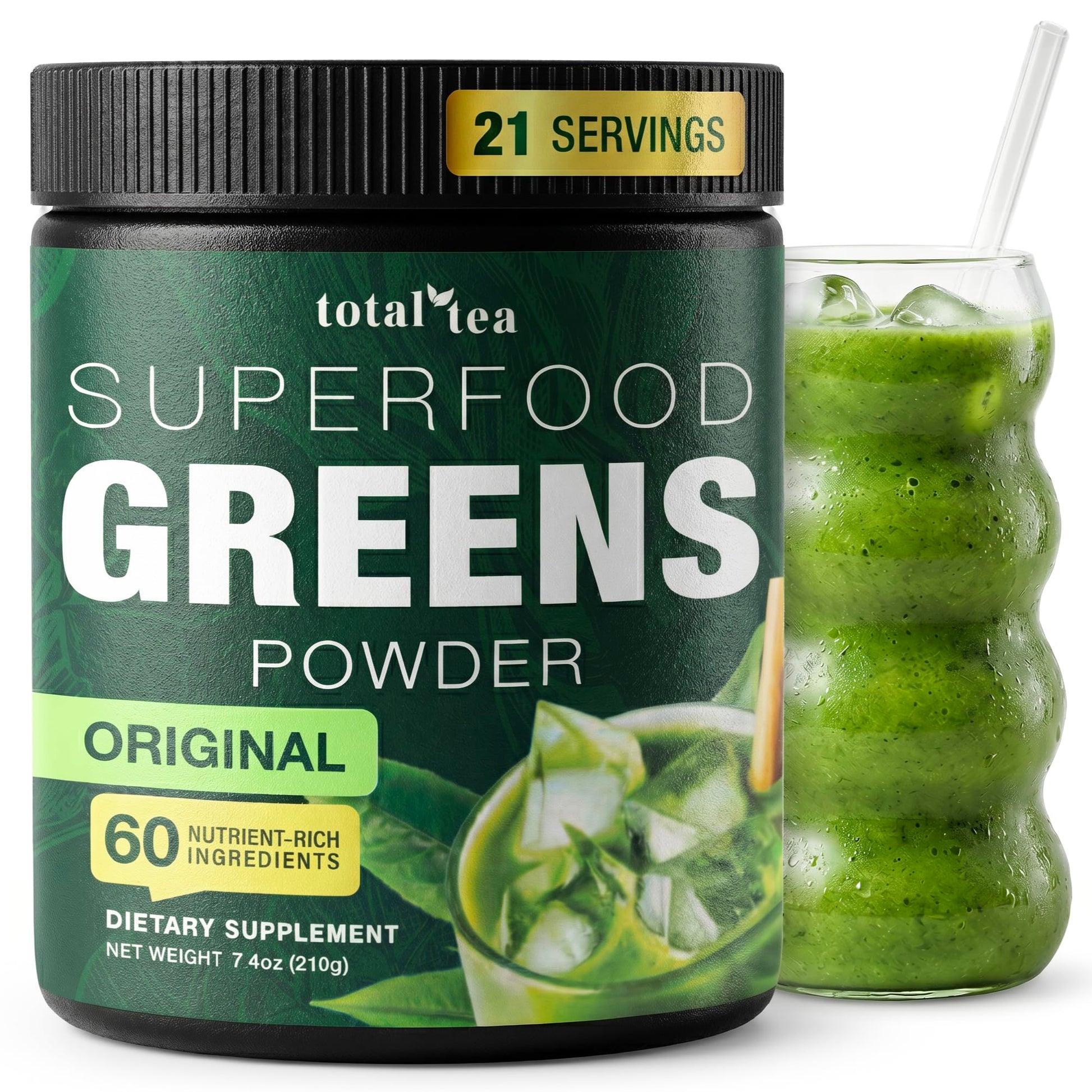 Total Tea Super Greens Powder 8.89 Ounce