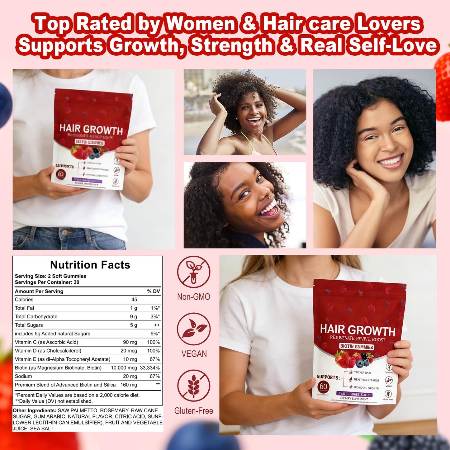 HDFREO Lumin Hair Growth 60 Capsules