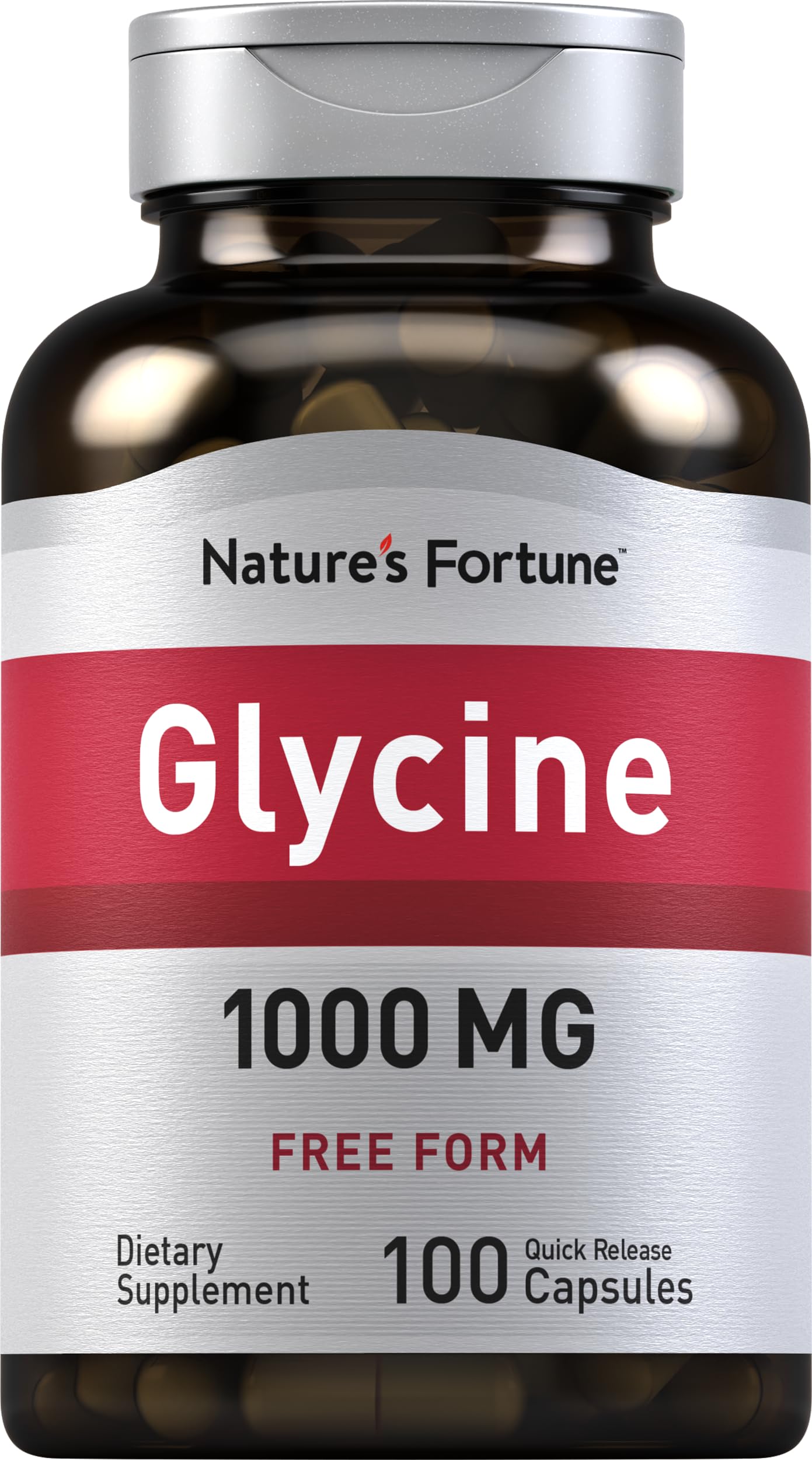 Piping Rock Glycine 1000mg Capsules, 100 Count