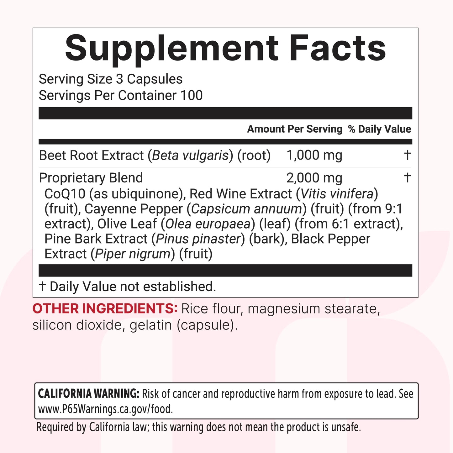 Micro Ingredients Beet Root Capsules 300 Count