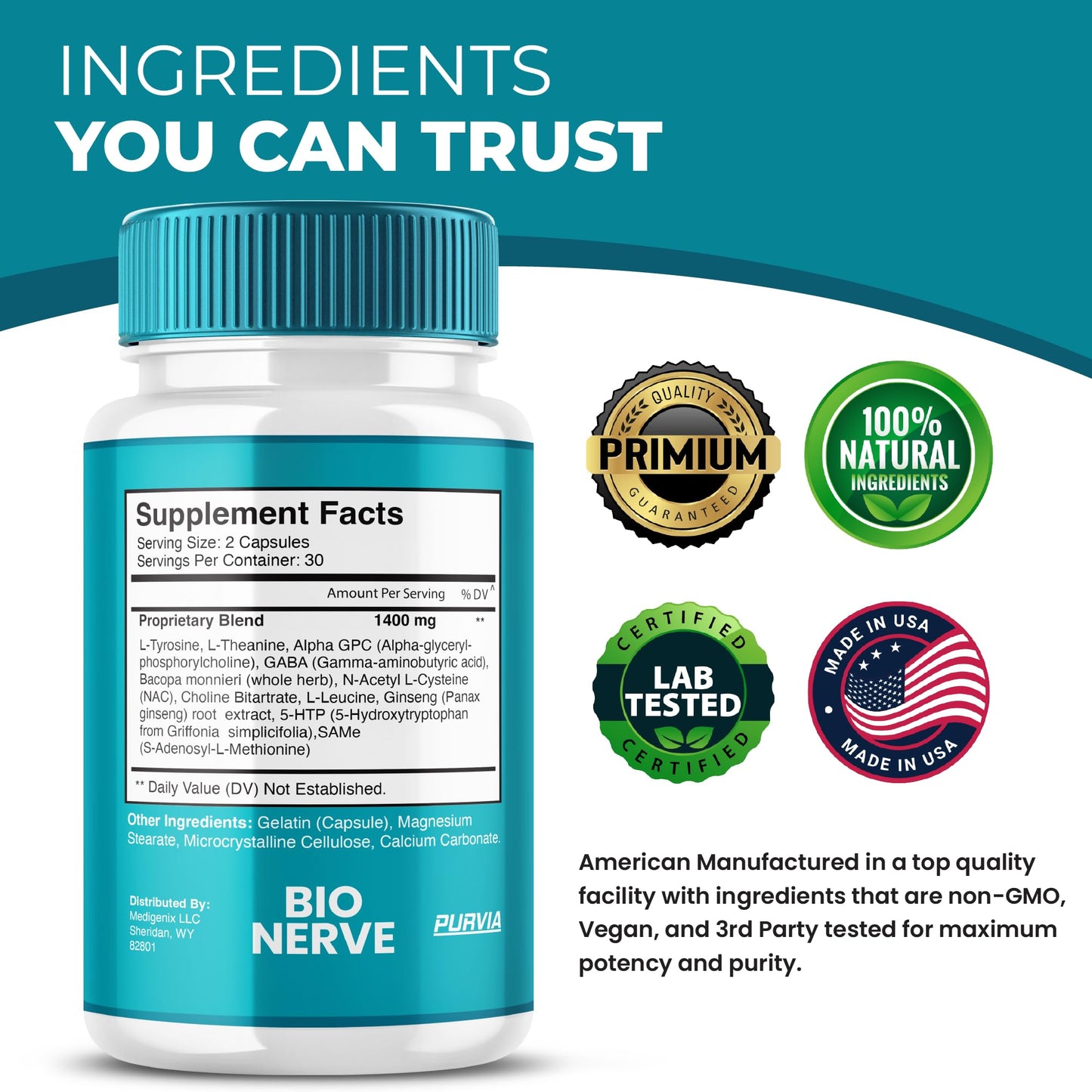 Purvia BioNerve Plus Capsules 120 Capsules